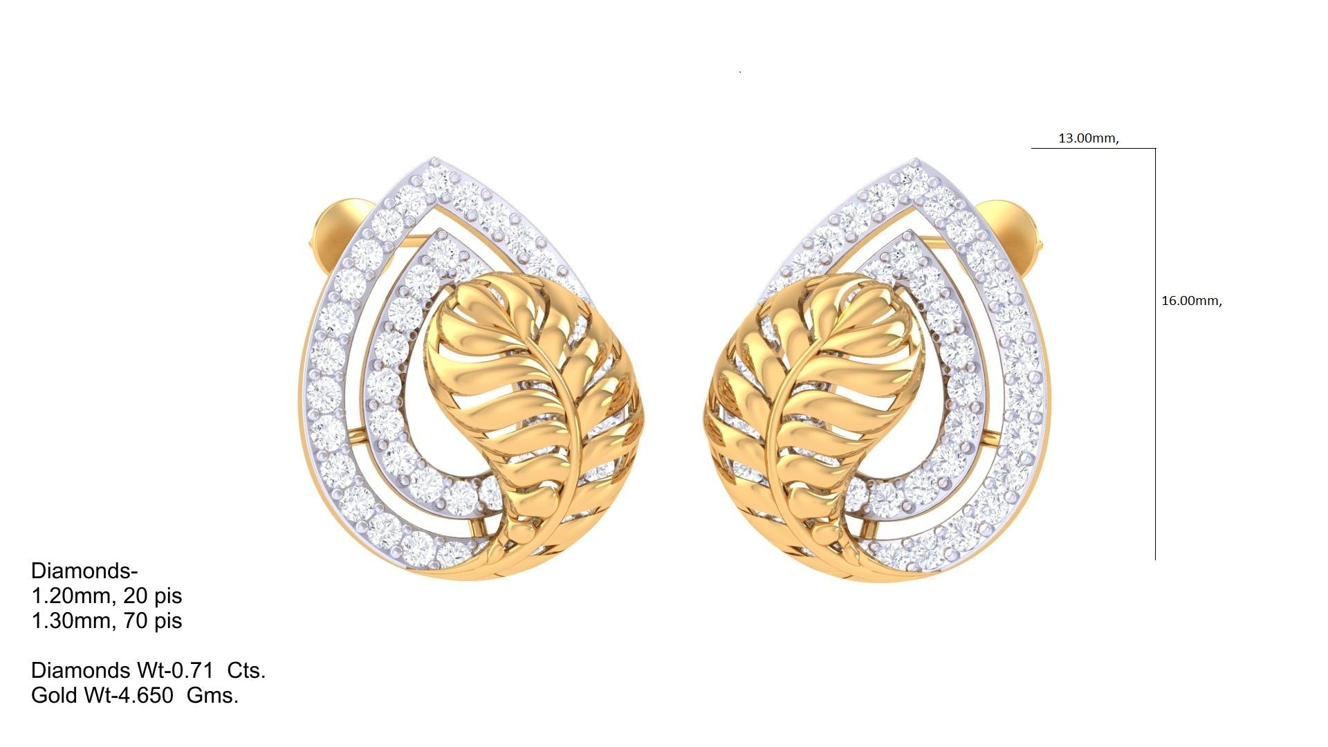 Radiant Bands Leaf Accent Earrings