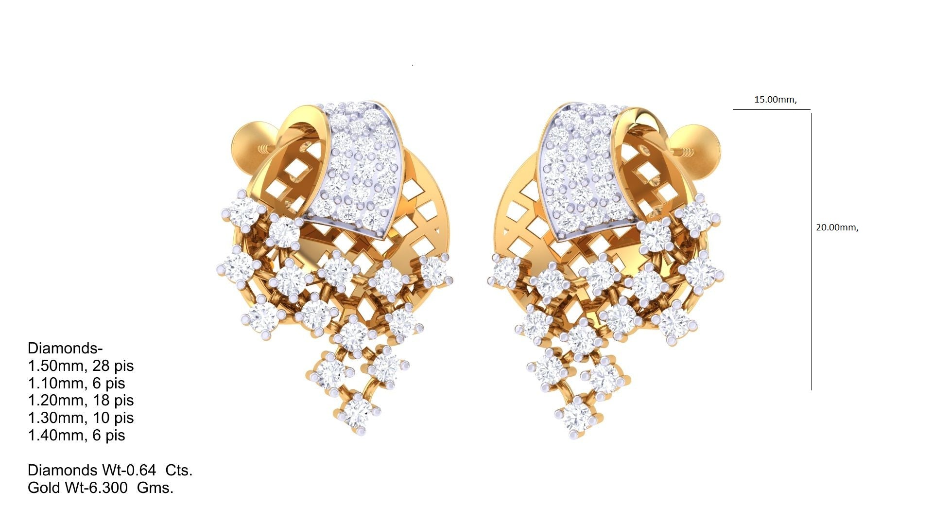 Latticework Luxury Diamond Earrings