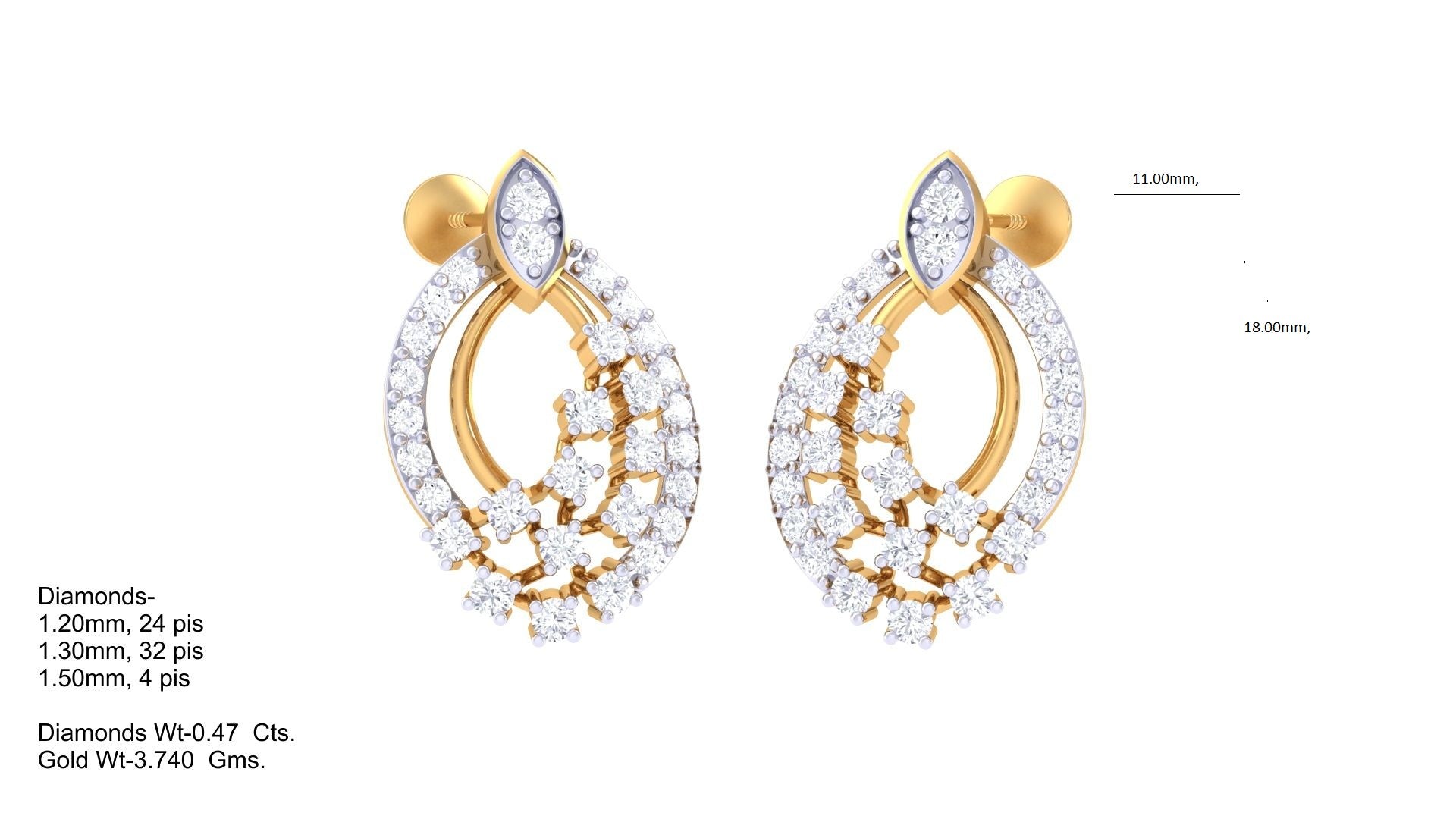 Flowing Luxe Marquise Center Earrings