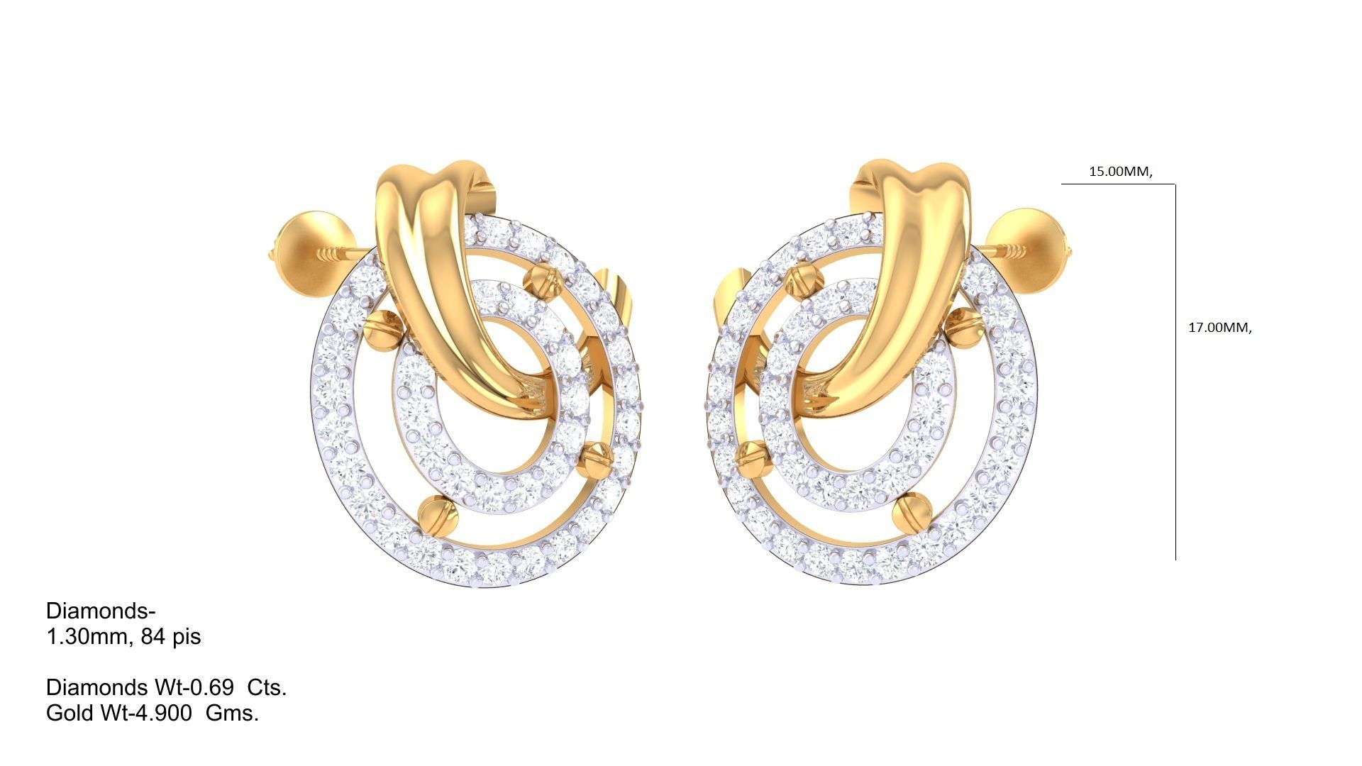 Intertwined Shine Modern Hoop Earrings