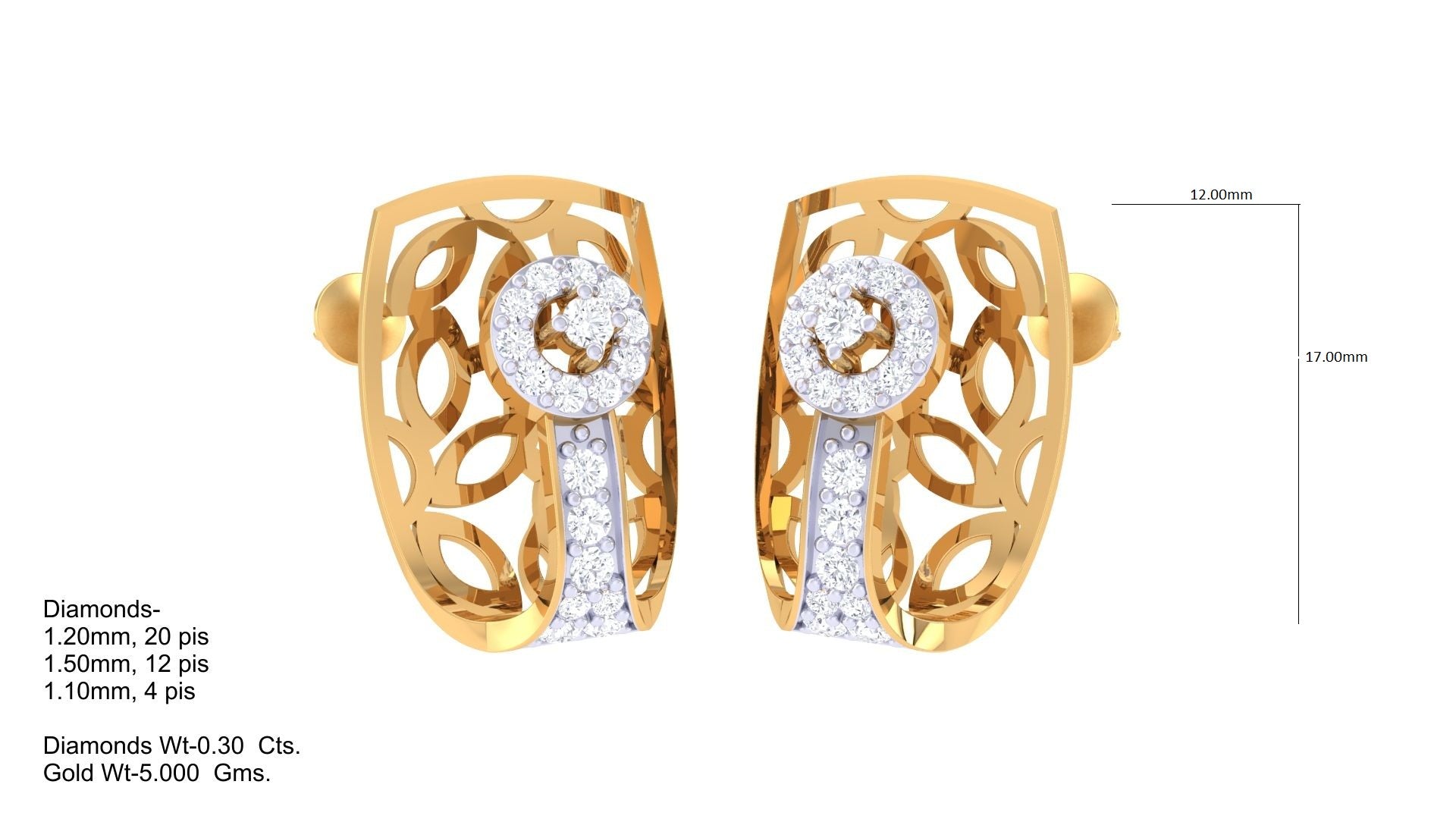 Elegant Cutout Garden Glow Earrings