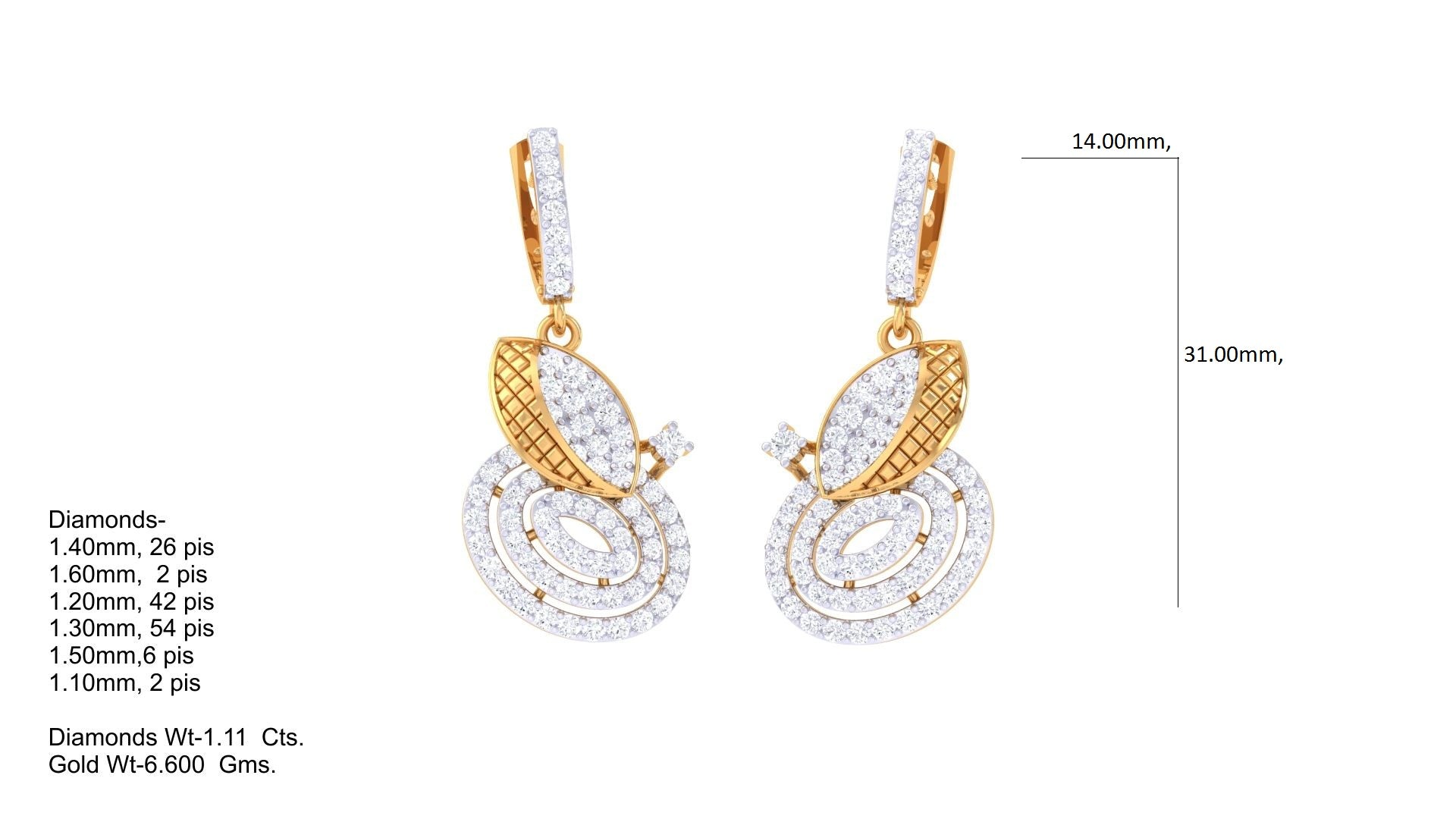 Bloom Crest Harmony Hoop Earrings