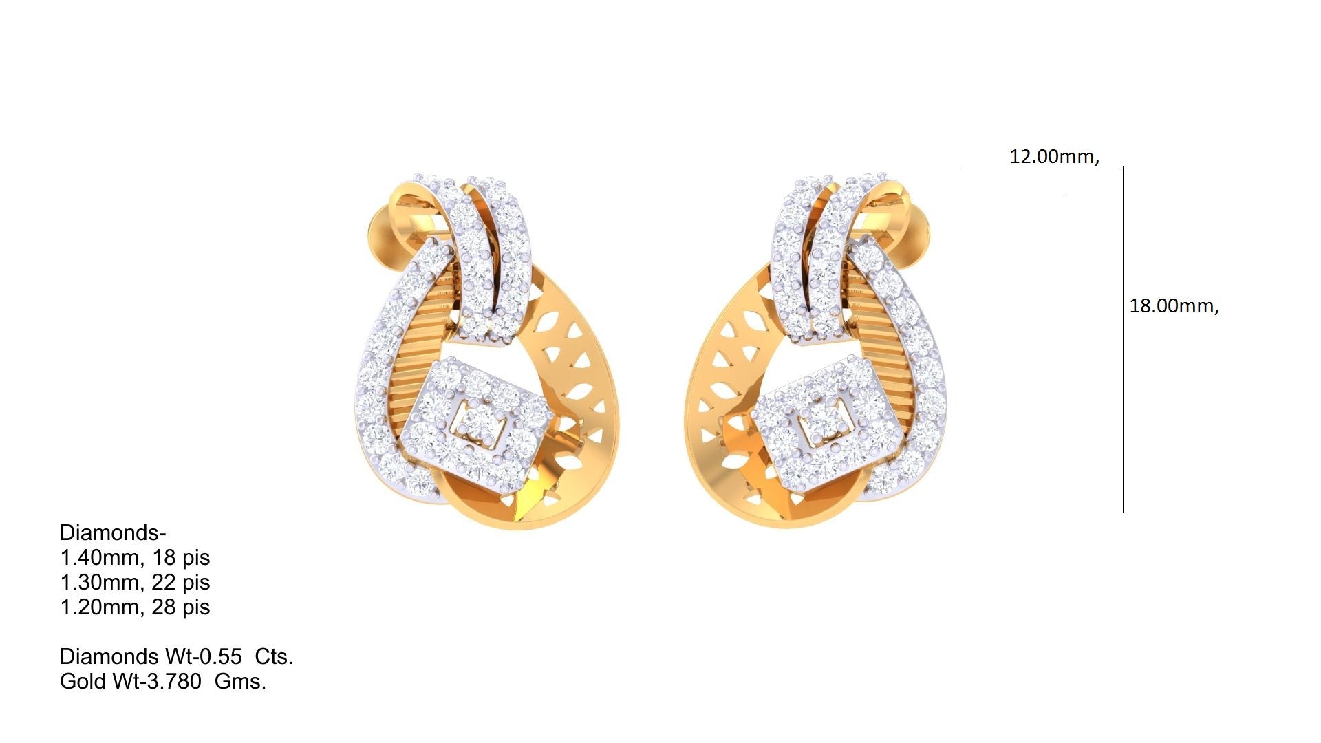 Cut-Out Swirl Centerpiece Earrings