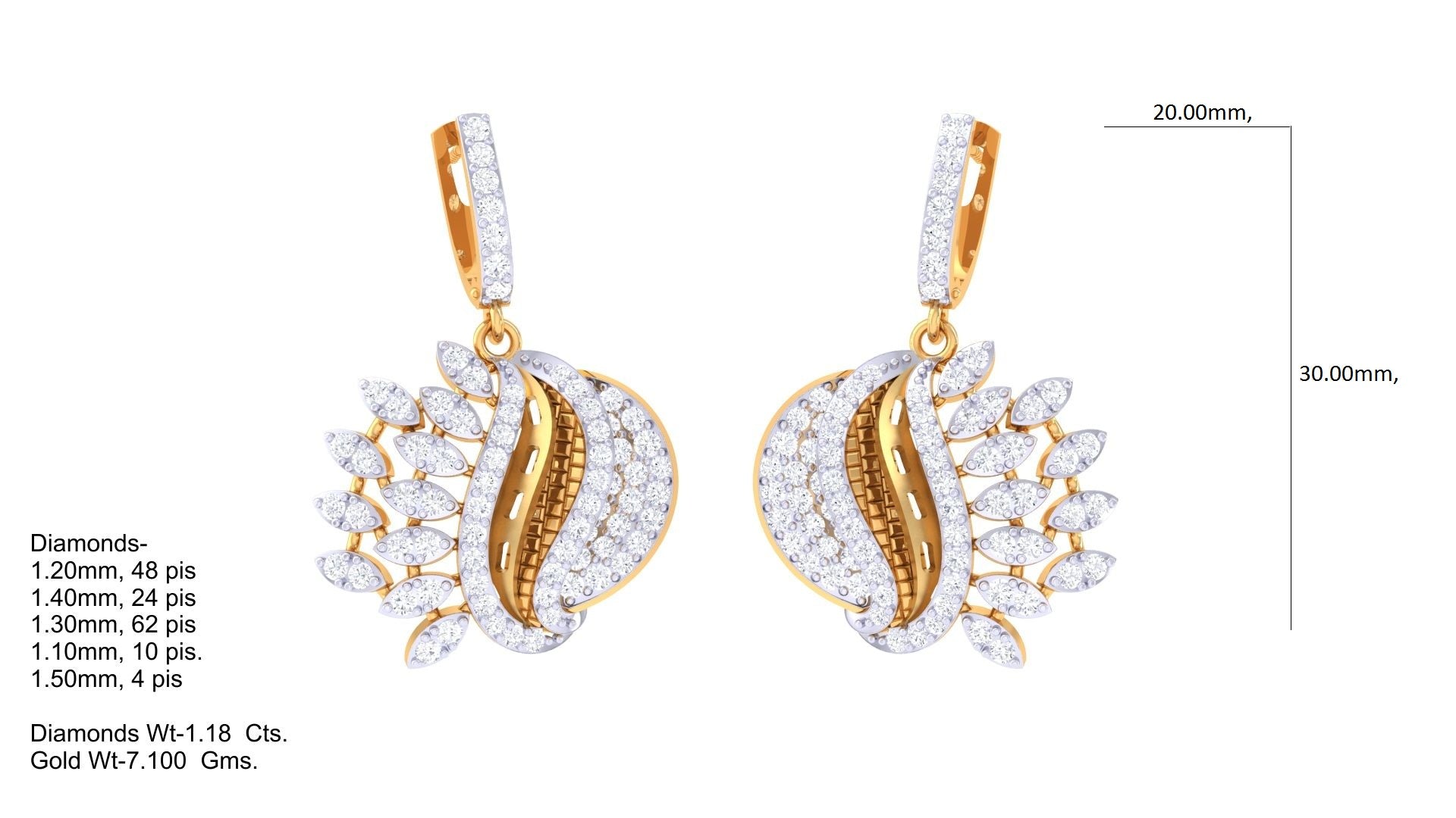 Cascade Marquise Petal Earrings