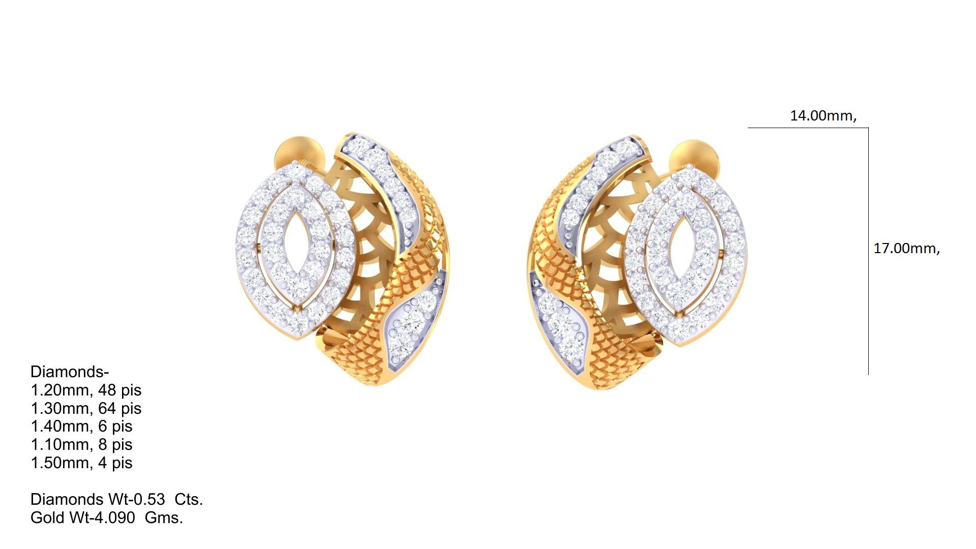 Opulent Oval Eye Earrings
