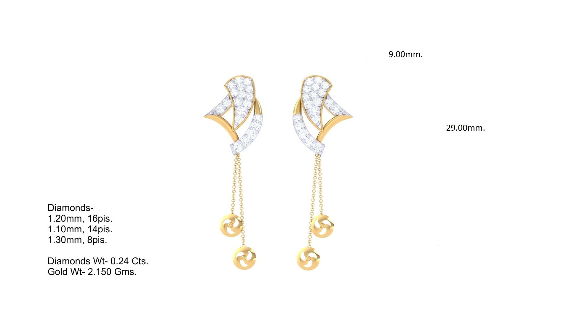 Modern Petal Cascade Earrings
