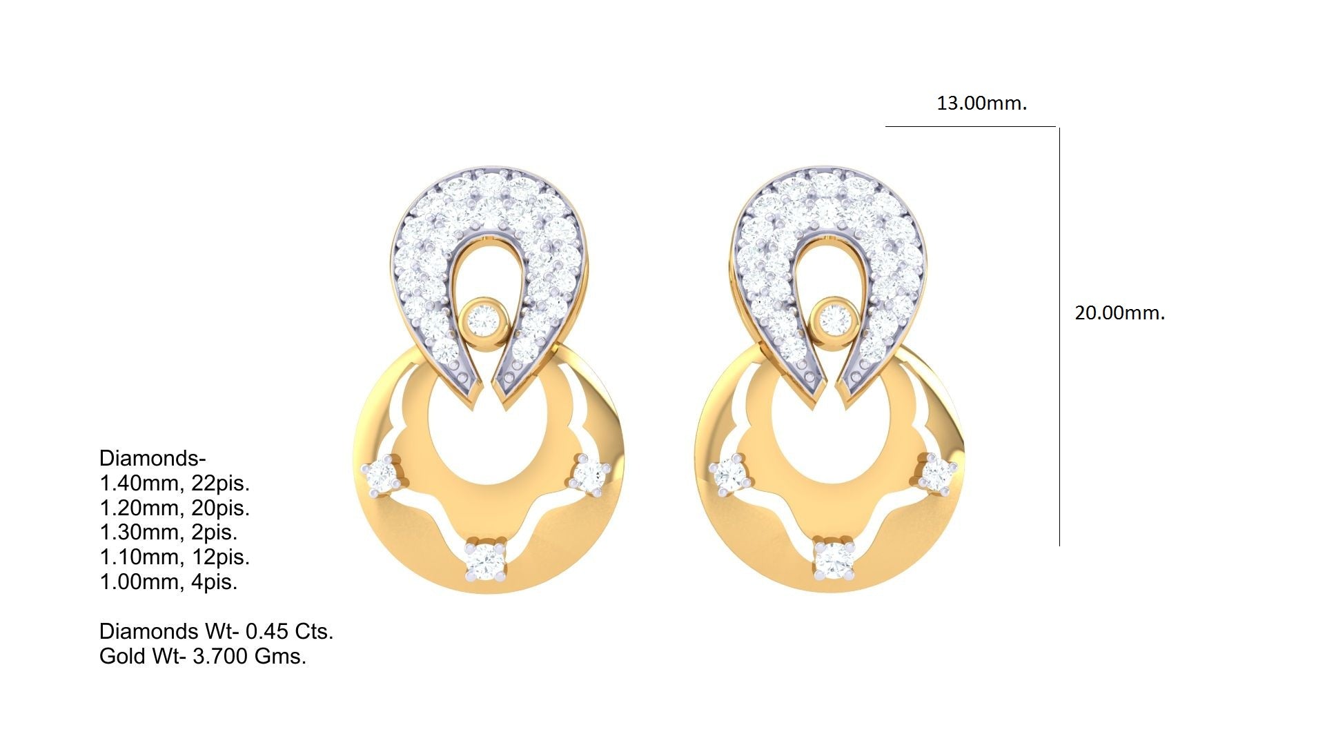 Luxurious Diamond Teardrop Earrings