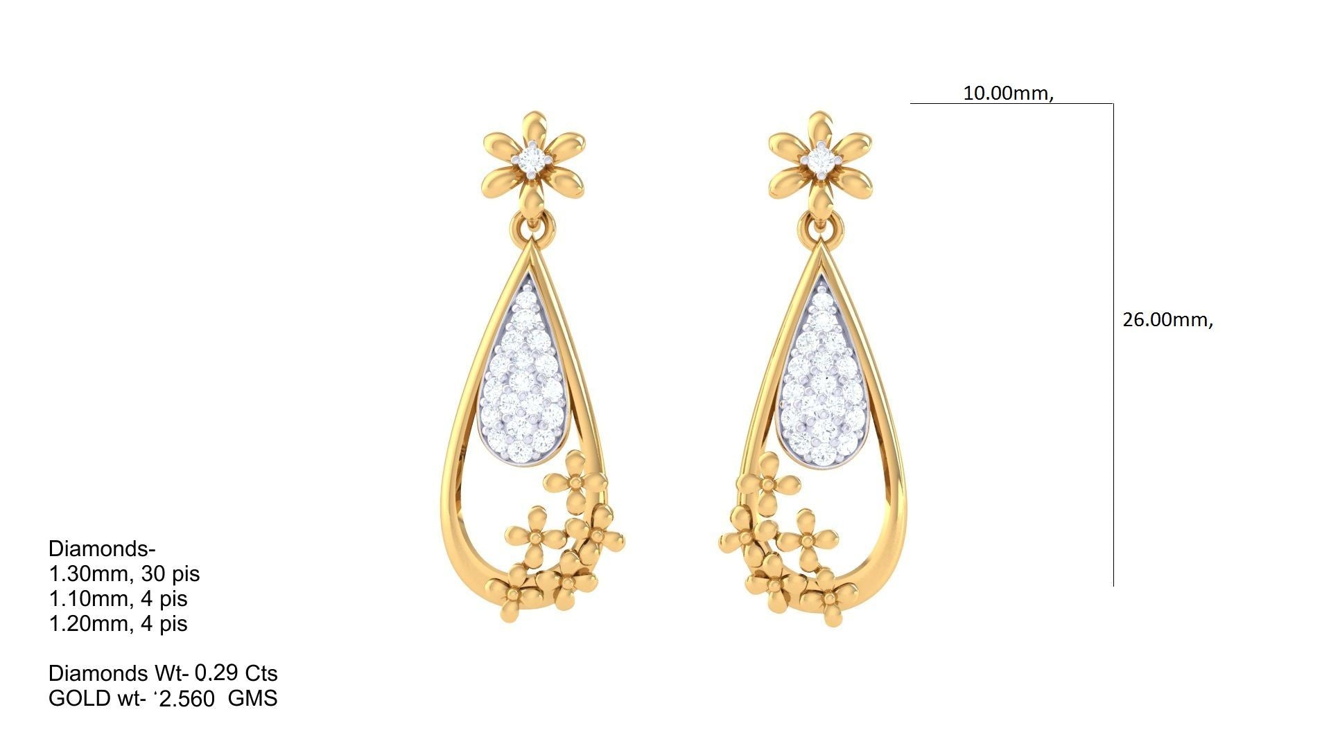 Textured Crystal Drop Earrings