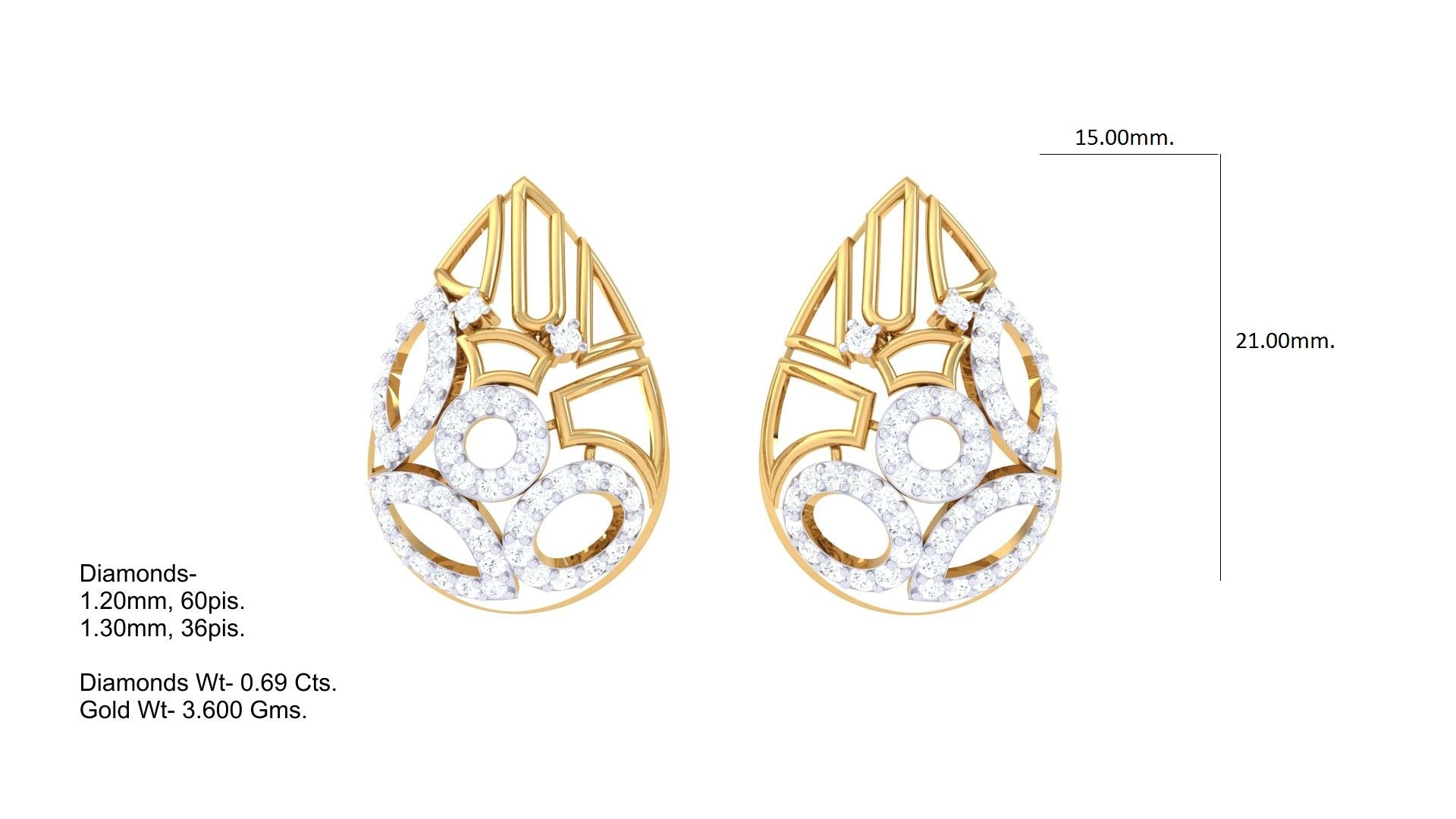 Delicate Lace Design Earrings