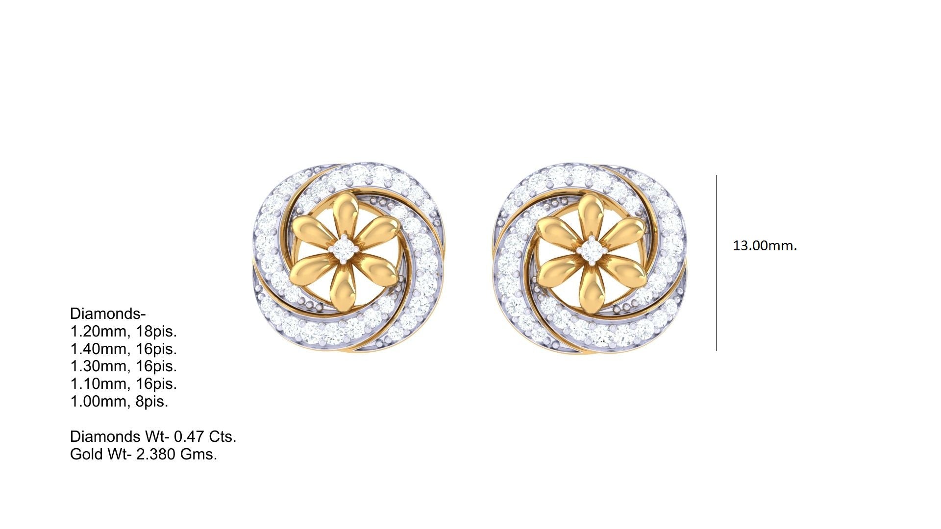 Elegant Circular Flower Earrings