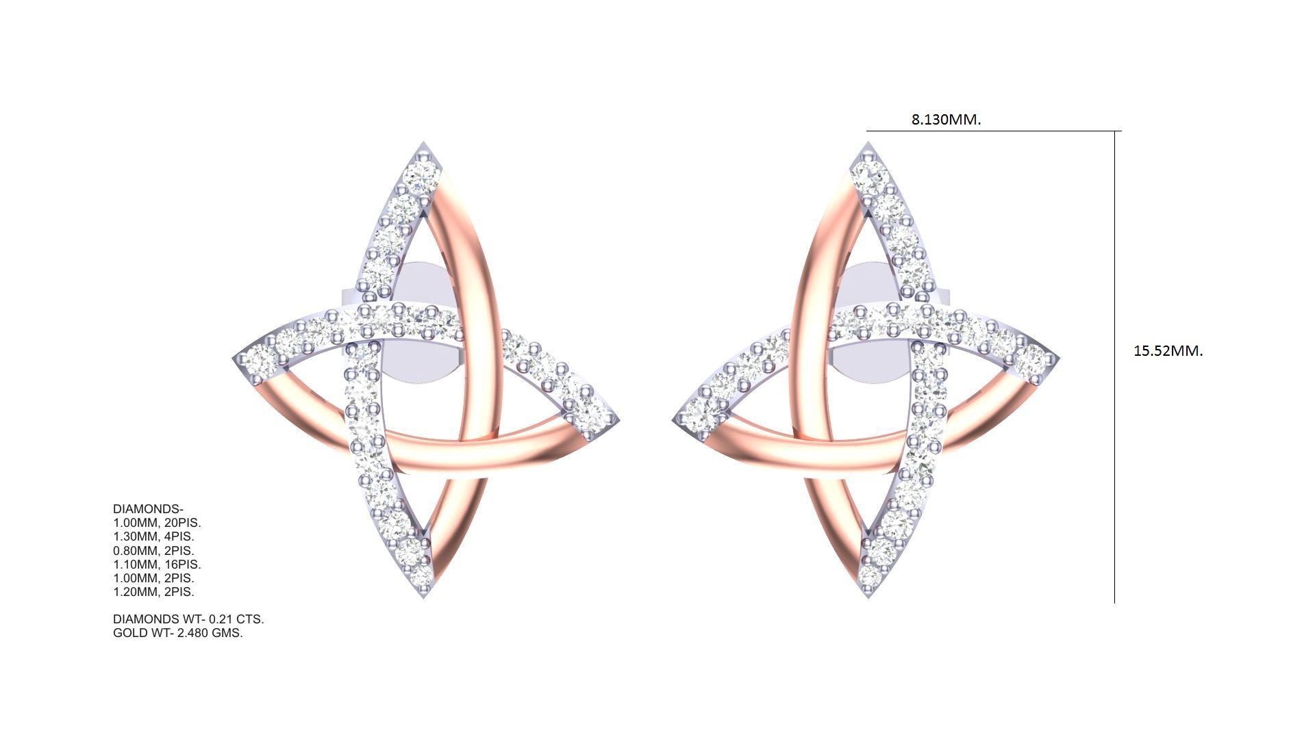 Elegant Four-Pointed Star Earrings