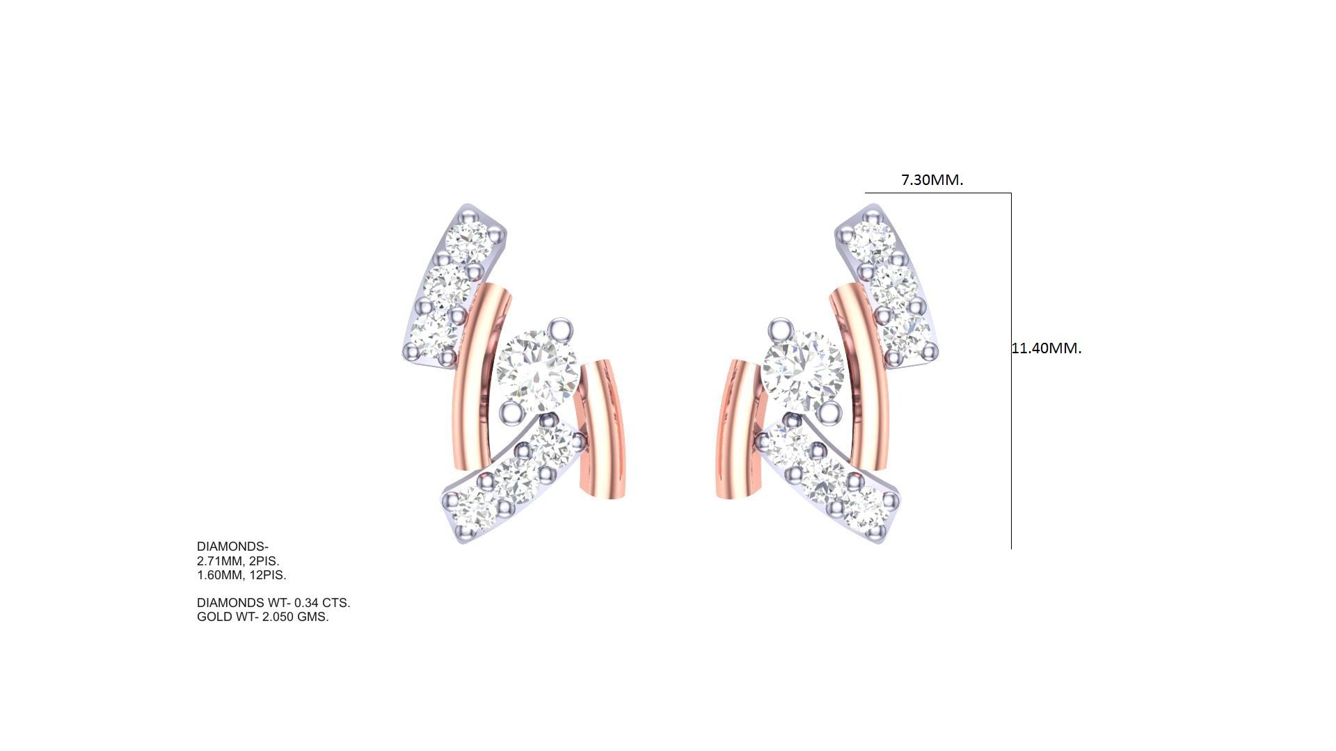 Contemporary Diamond Accent Earrings