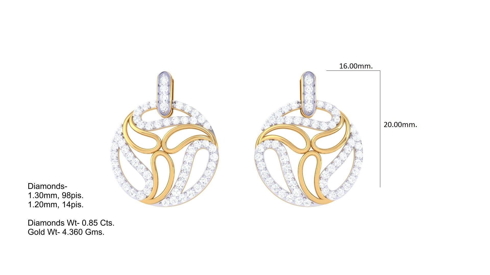 Elegant Interwoven Design Earrings