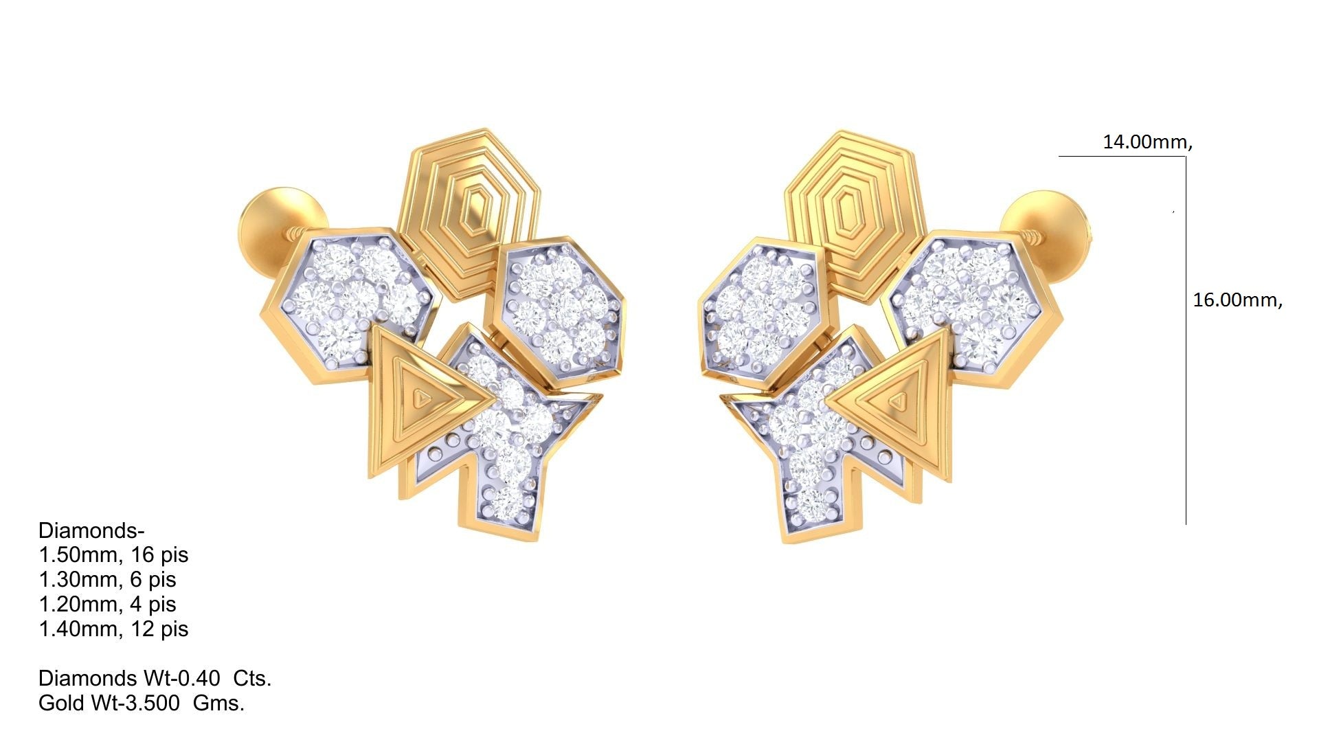 Celestial Geometric Luxe Drop Earrings