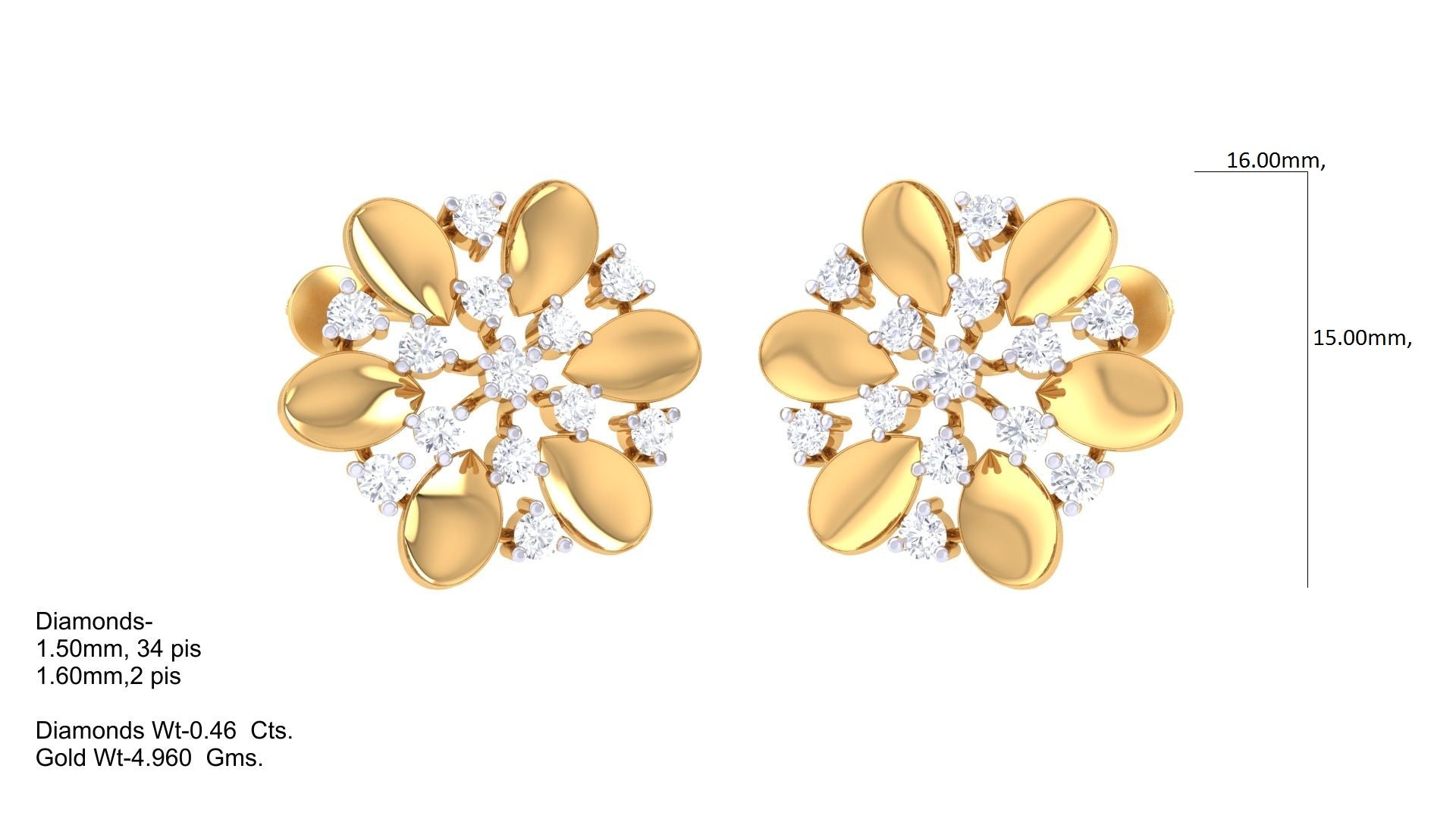Elegant Floral Cluster Shine Earrings