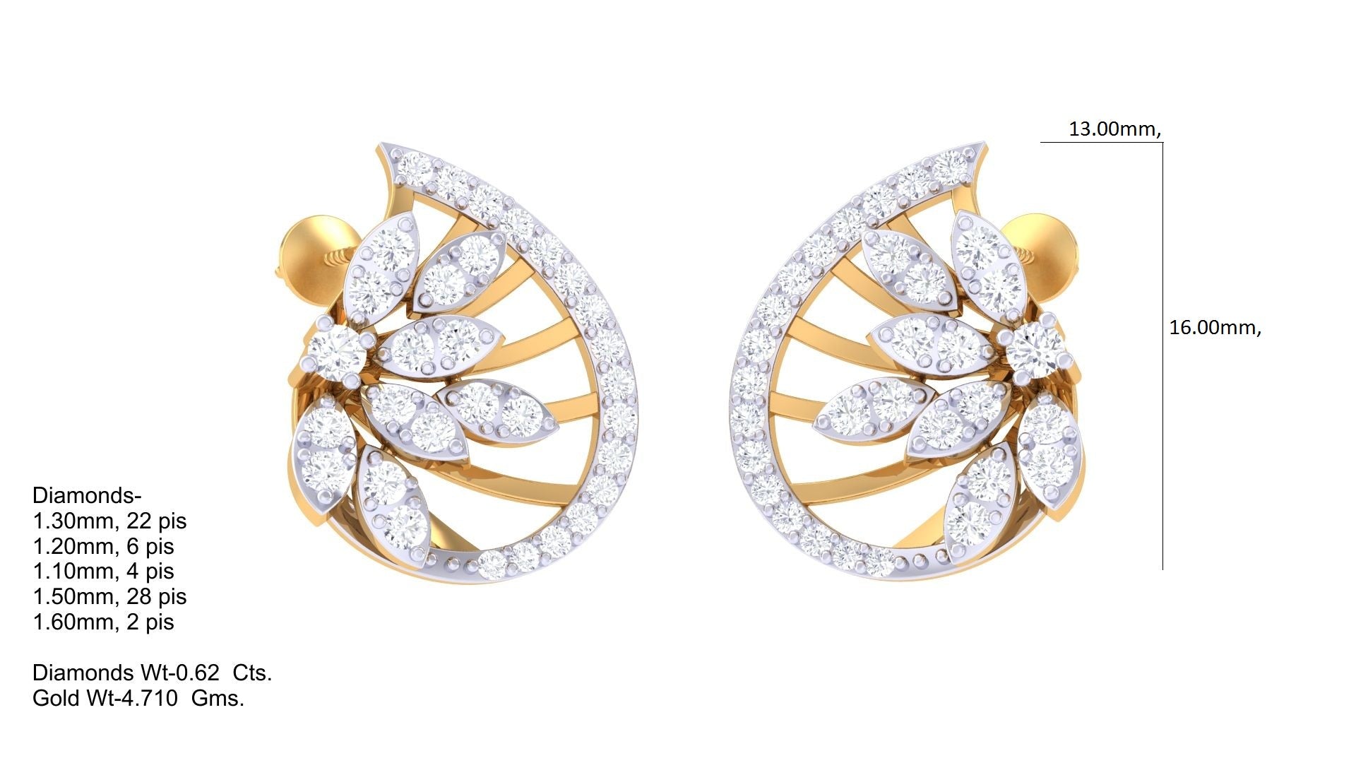 Radiant Floral Layered Shine Earrings