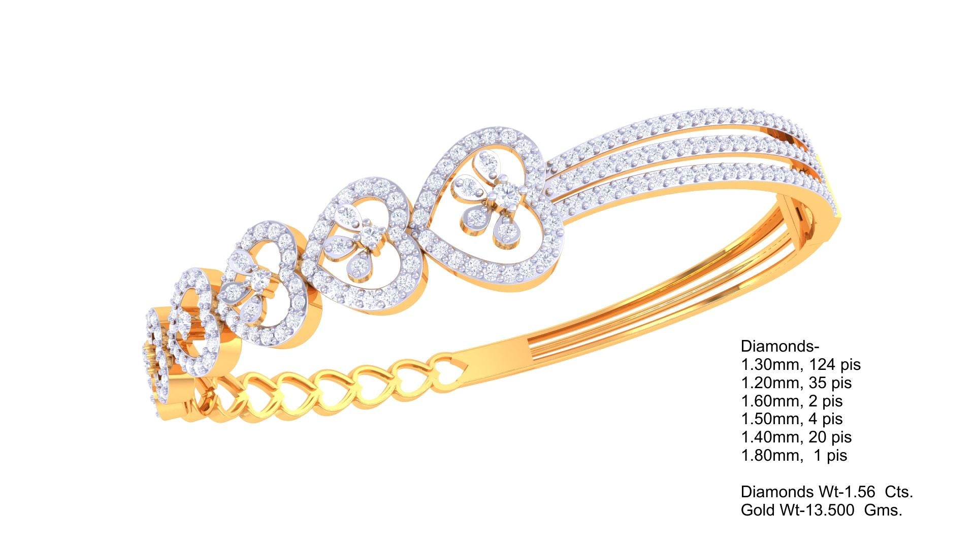 Heart Parade Diamond Bangles