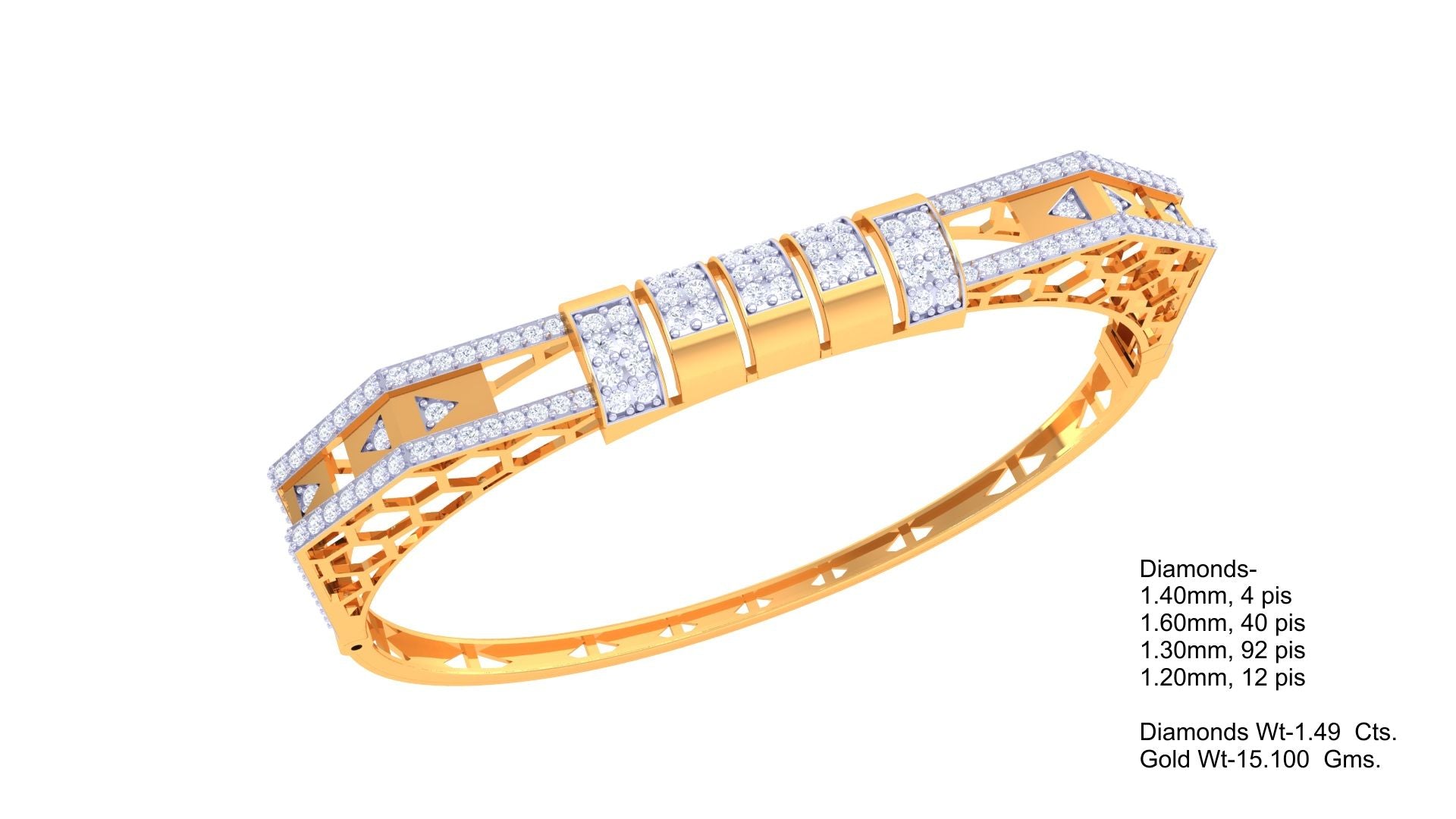 Patterned Shine Diamond Bangles