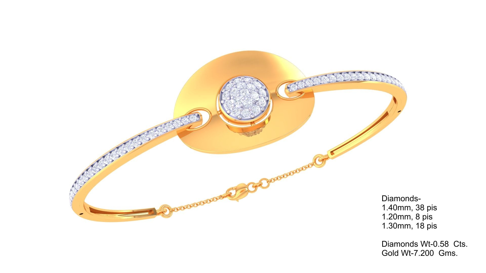 Circle Shine Diamond Bangles