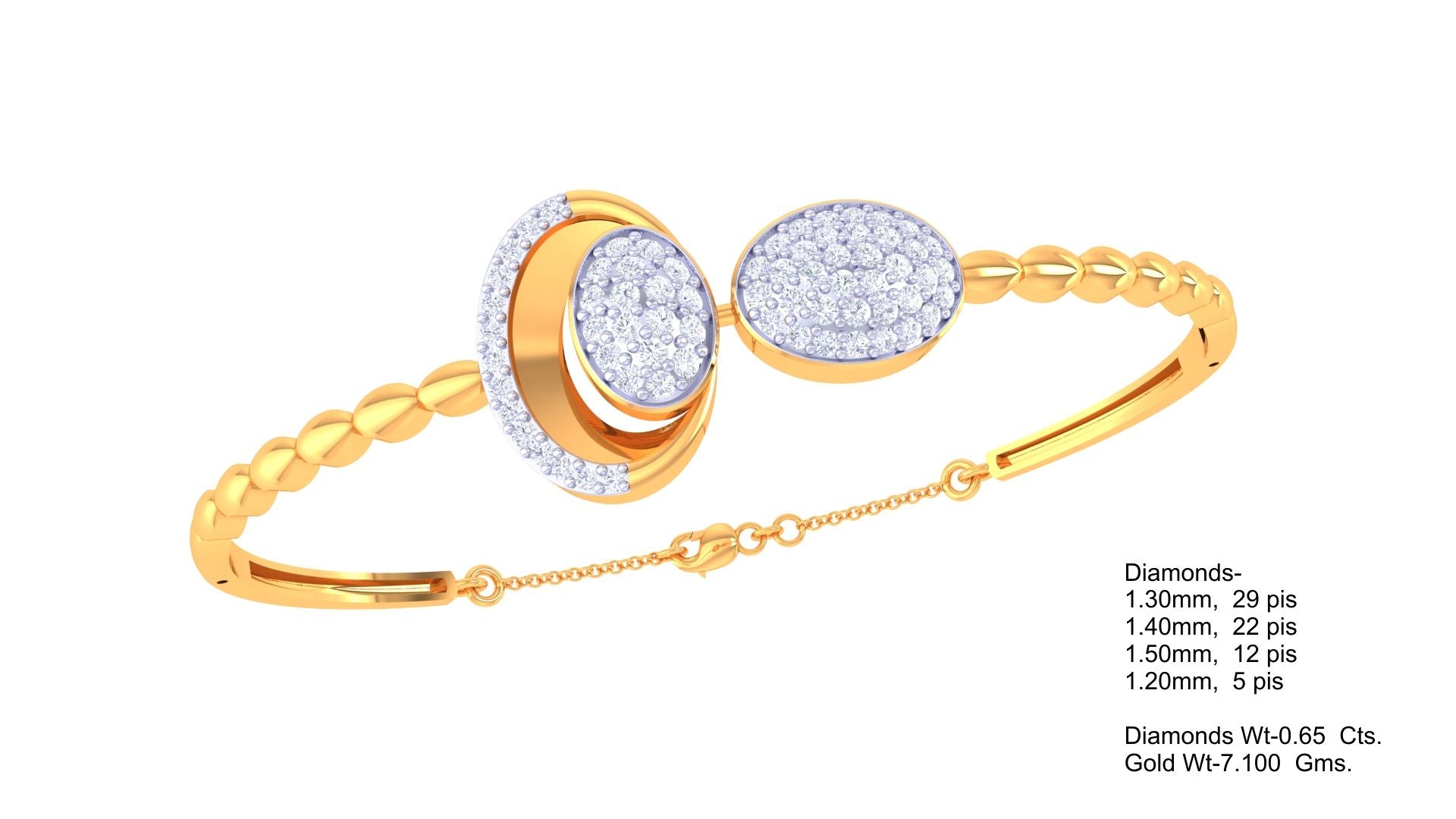Twist Duo Diamond Bangles