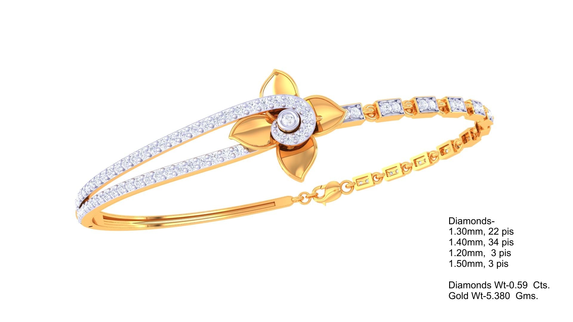 Petal Bloom Diamond Bangles