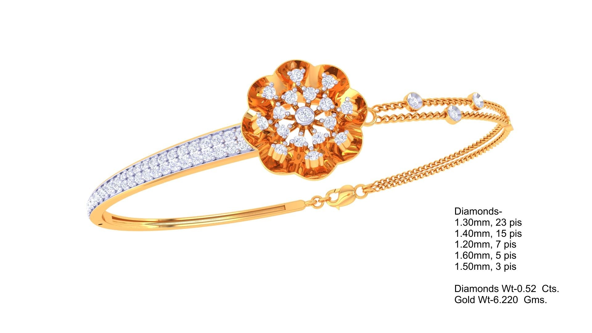 Starlit Garland Diamond Bangles