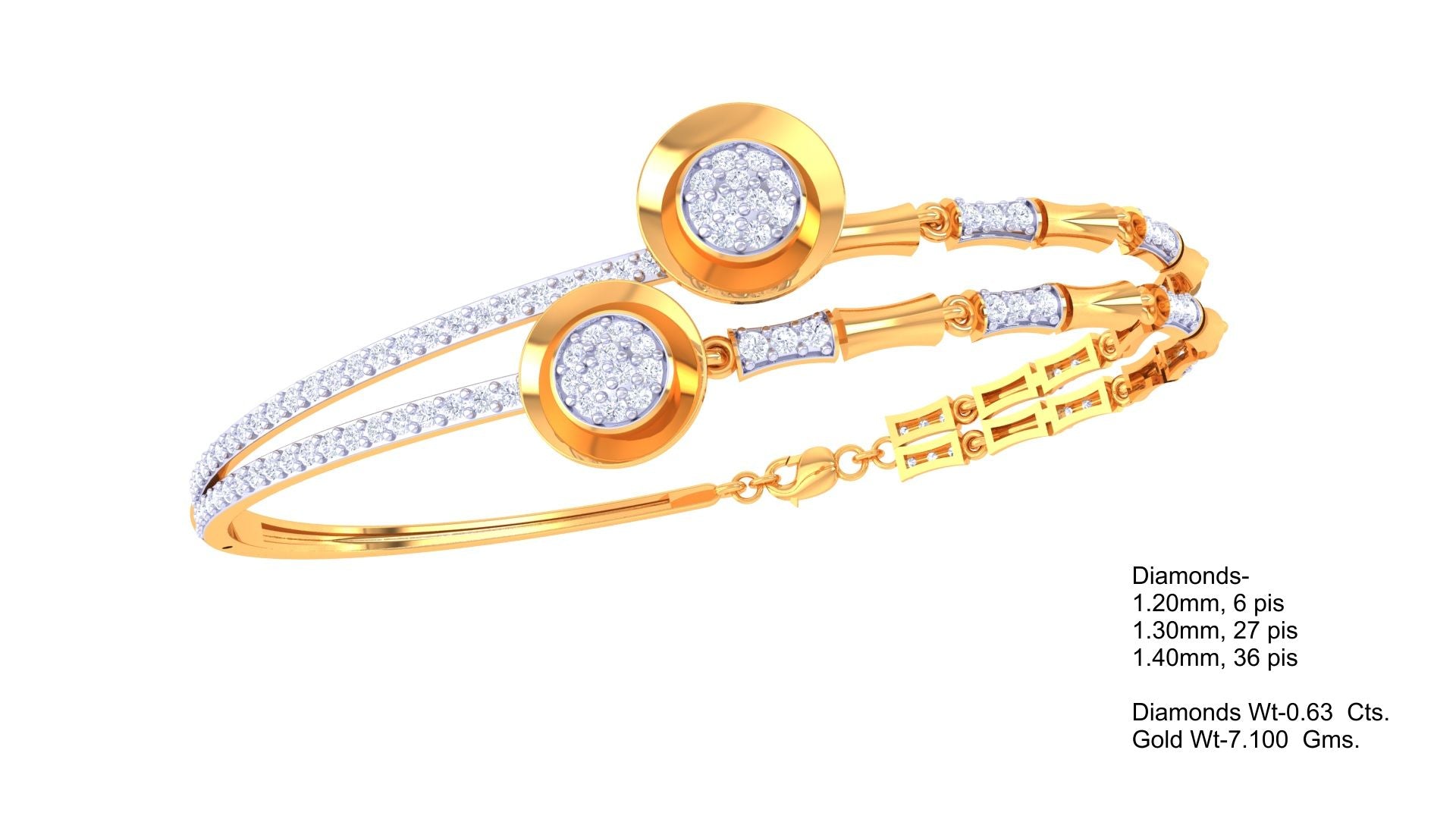 Dual Orbit Diamond Bangles