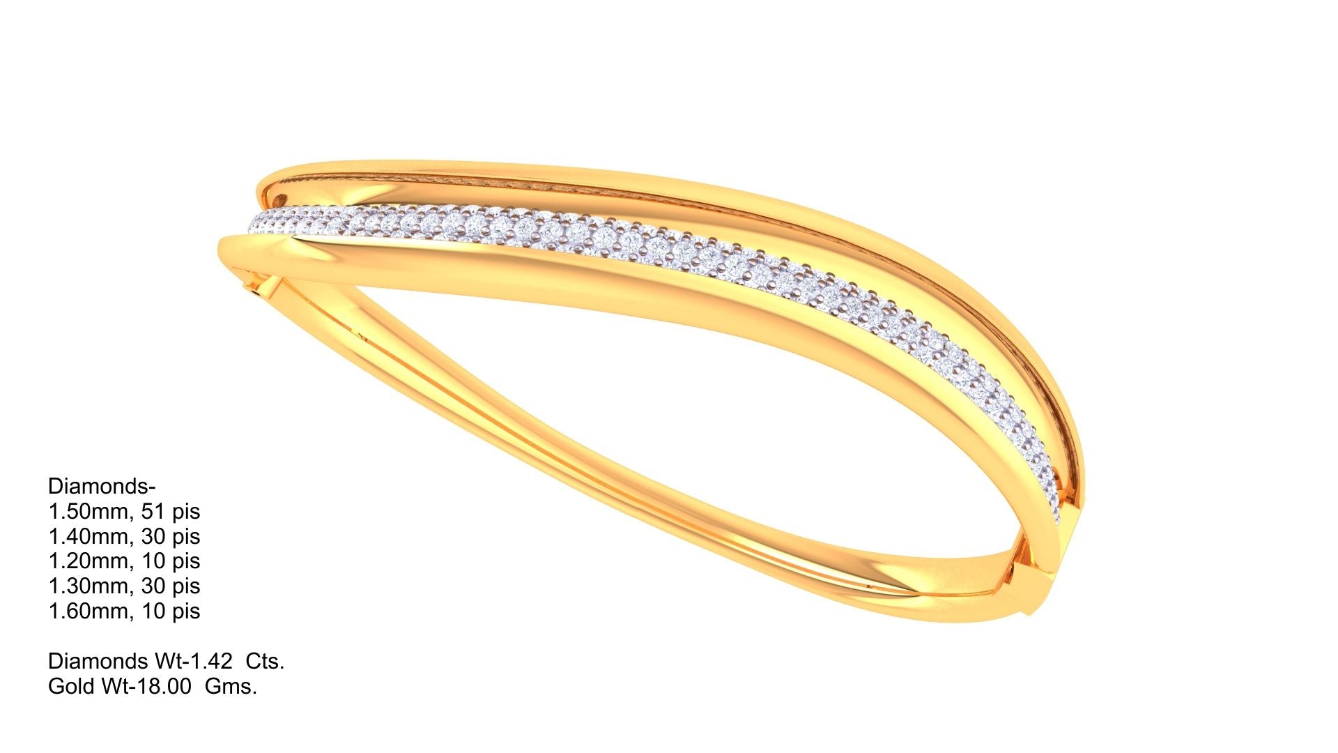 Intertwined Gleam Diamond Bangles