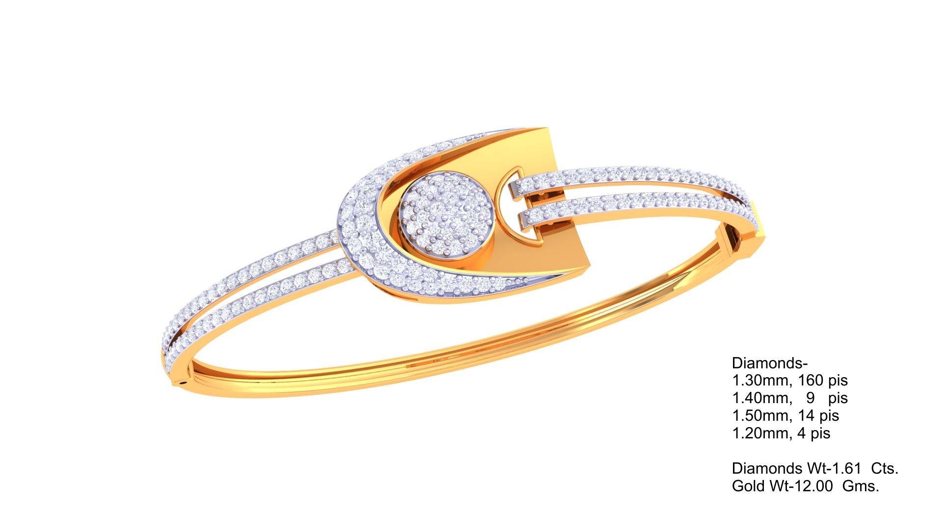 Buckle Halo Diamond Bangles