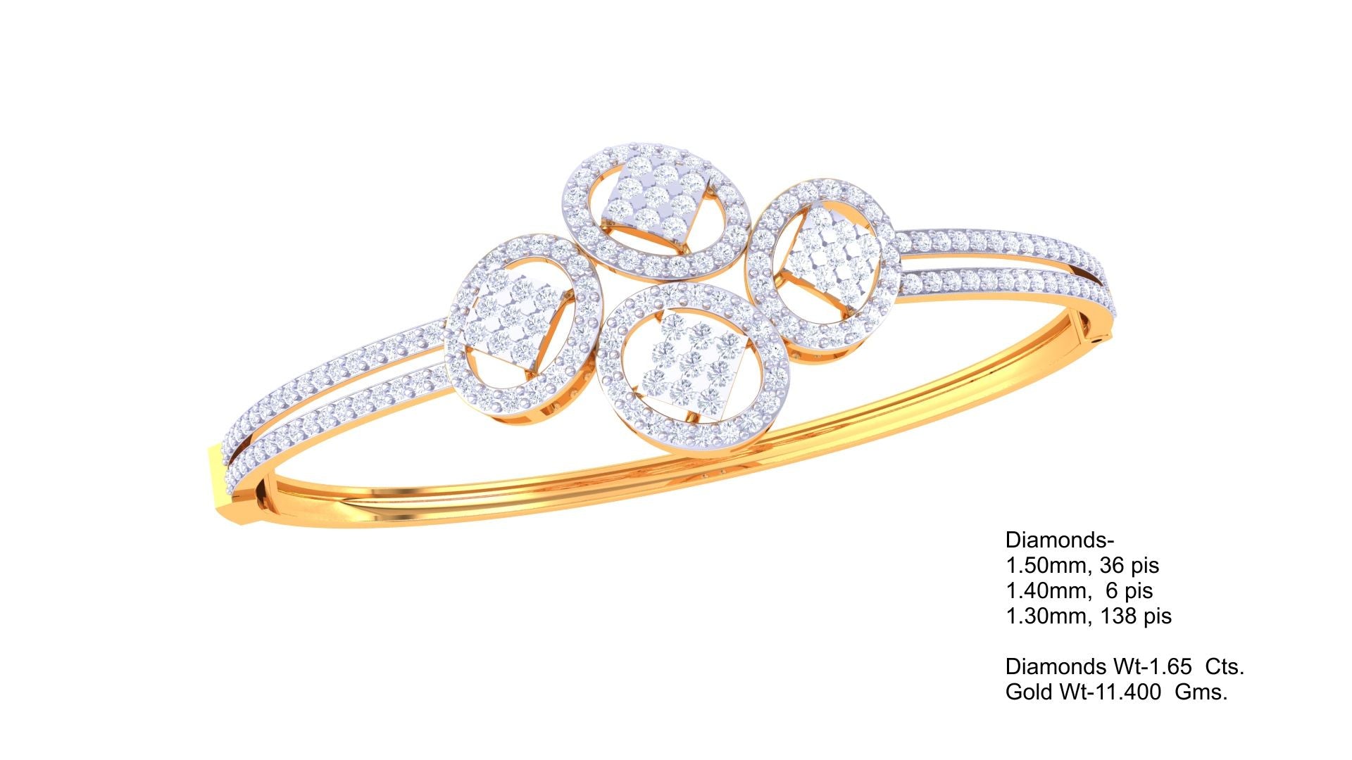 Twilight Garland Diamond Bangles