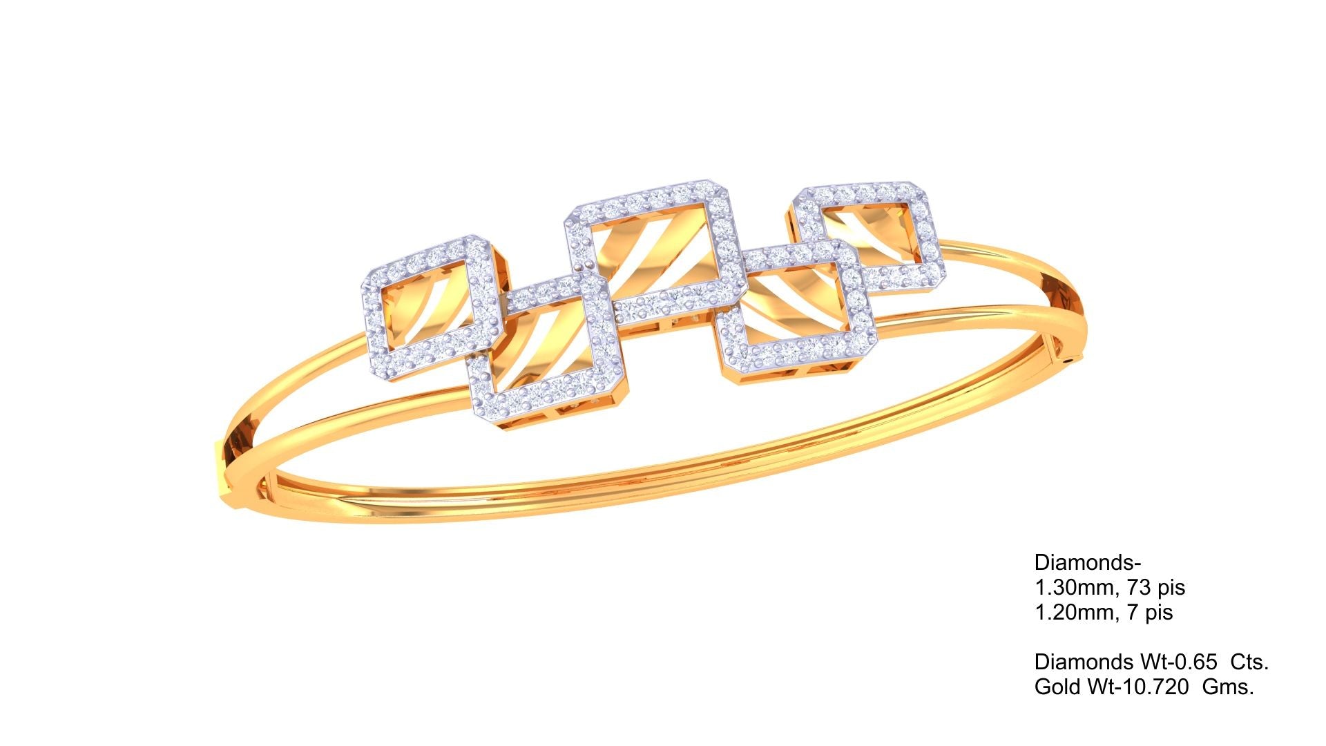 Staggered Gleam Diamond Bangles