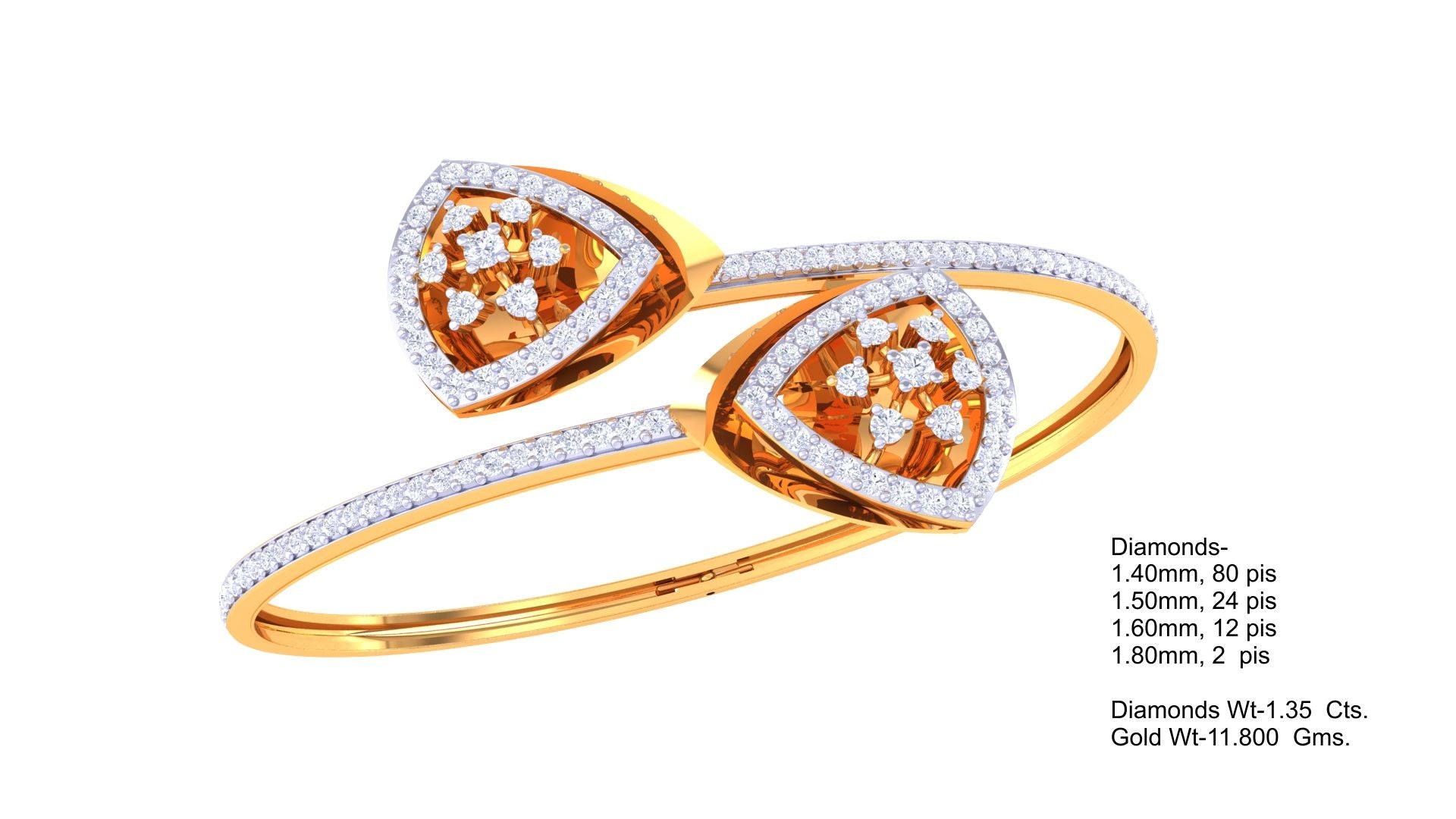 Amber Dewdrop Diamond Bangles
