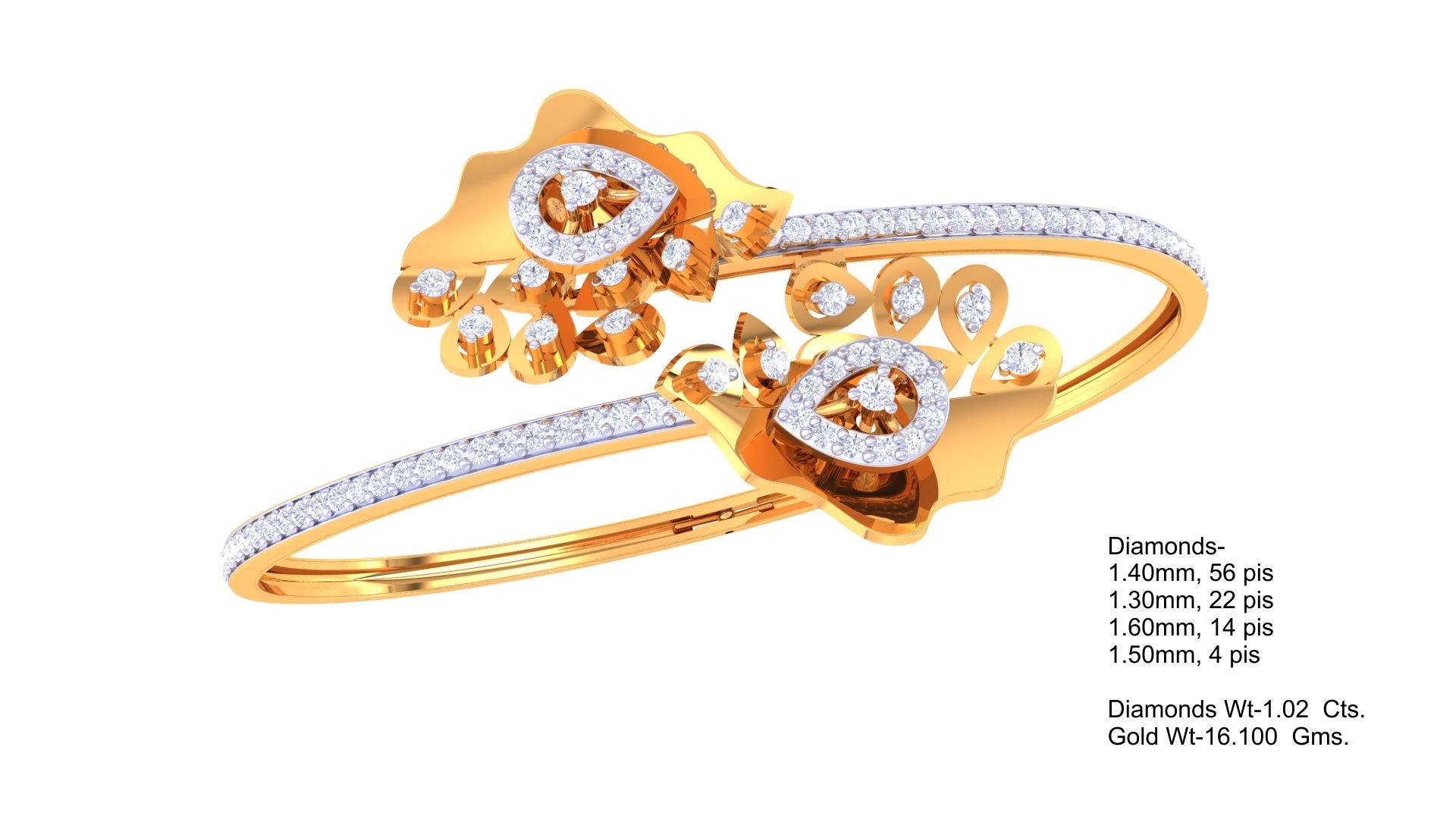 Starlit Bloom Diamond Bangles