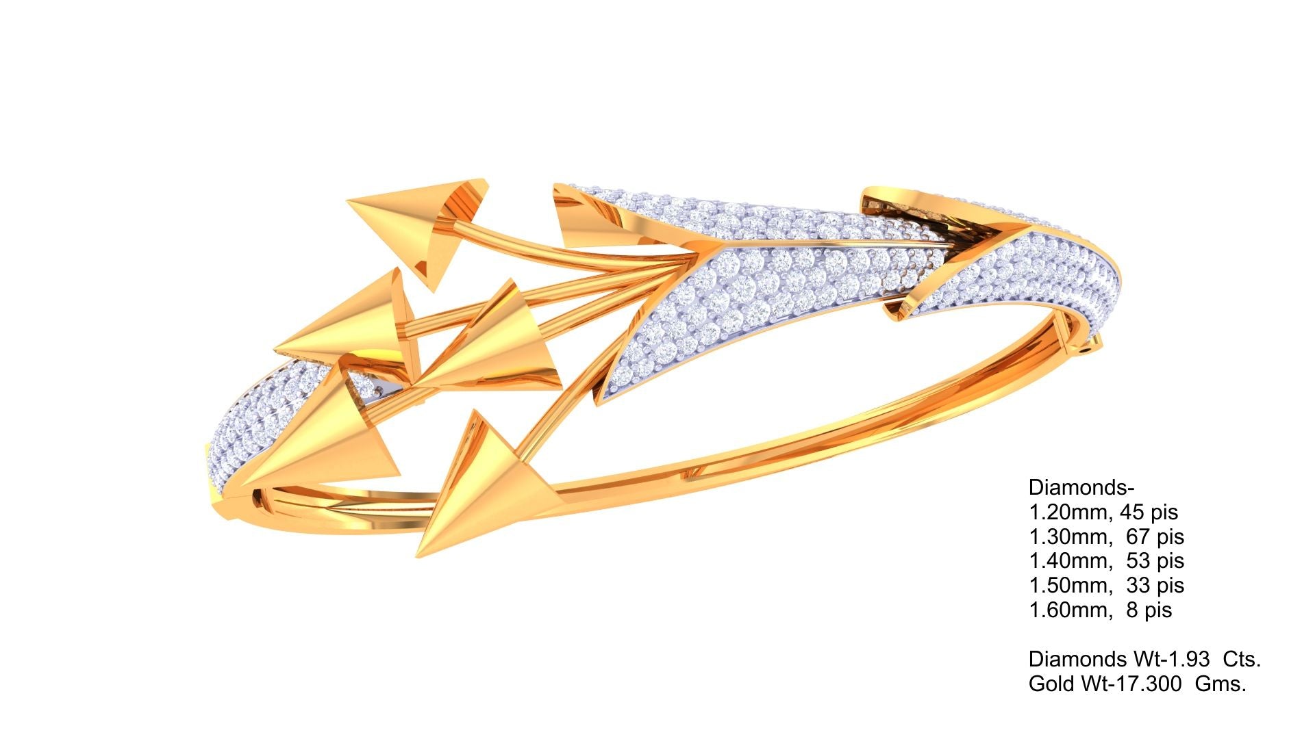 Aurora Vertex Gold Bangle