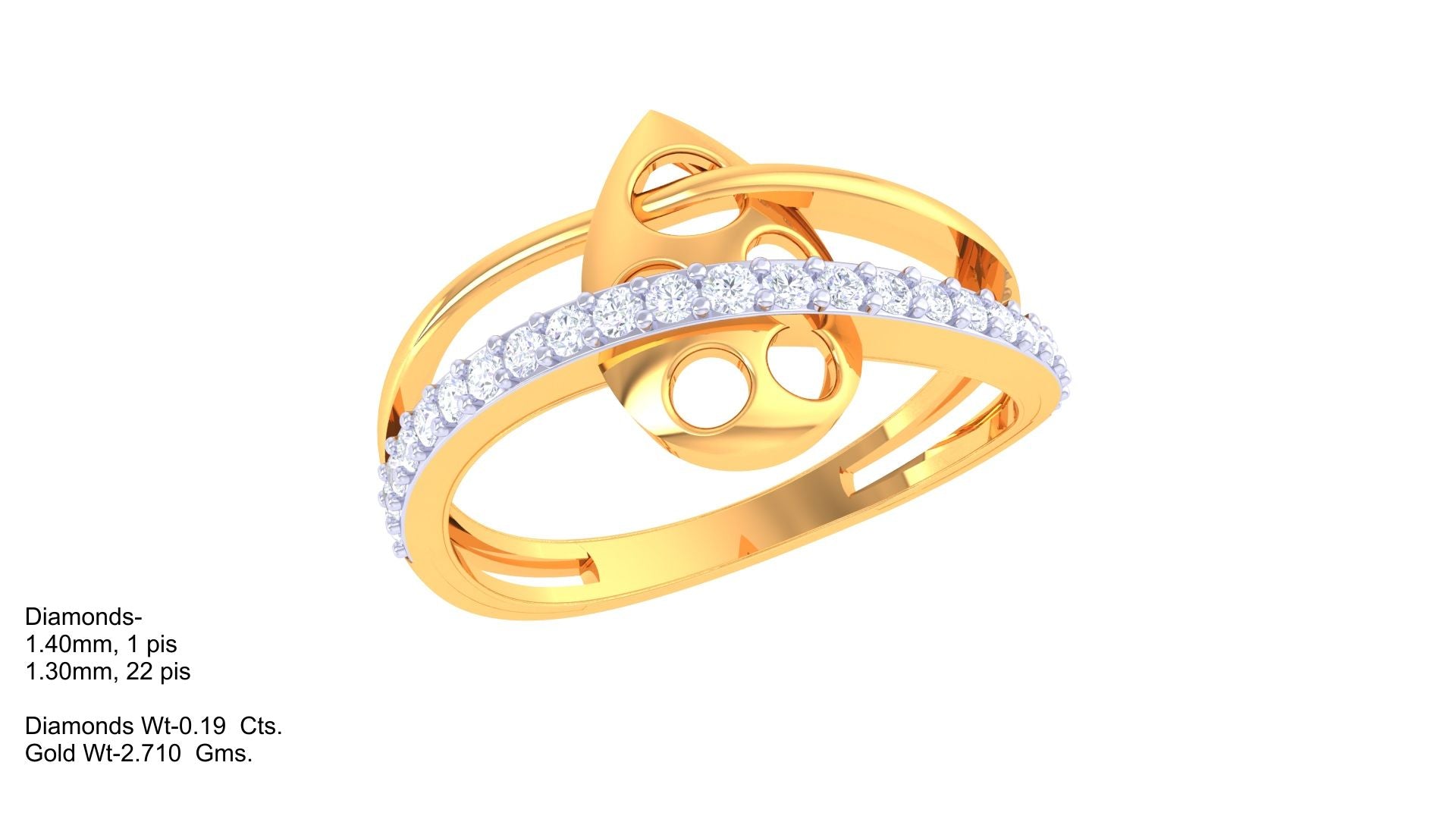 Radiant Crest Dual Layered Ring