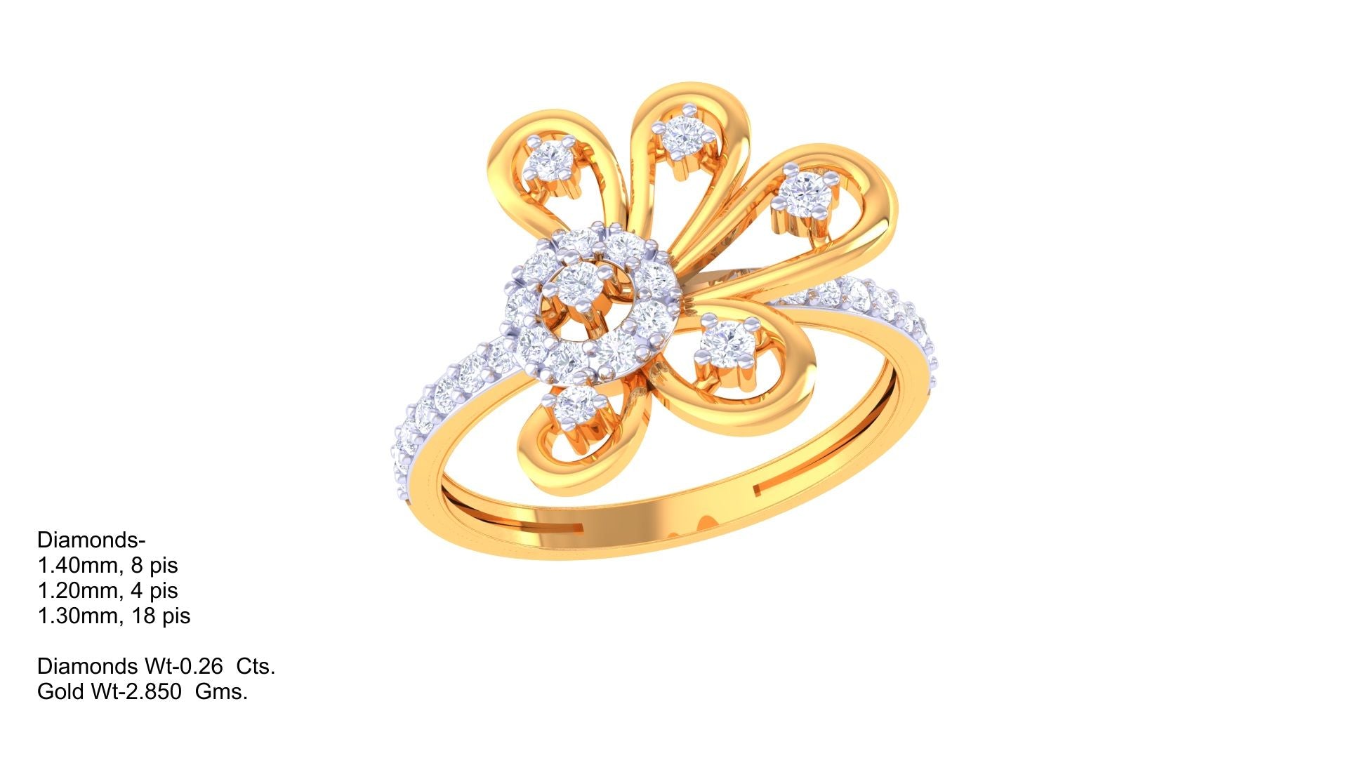 Enchanted Flower Harmony Designer Ring