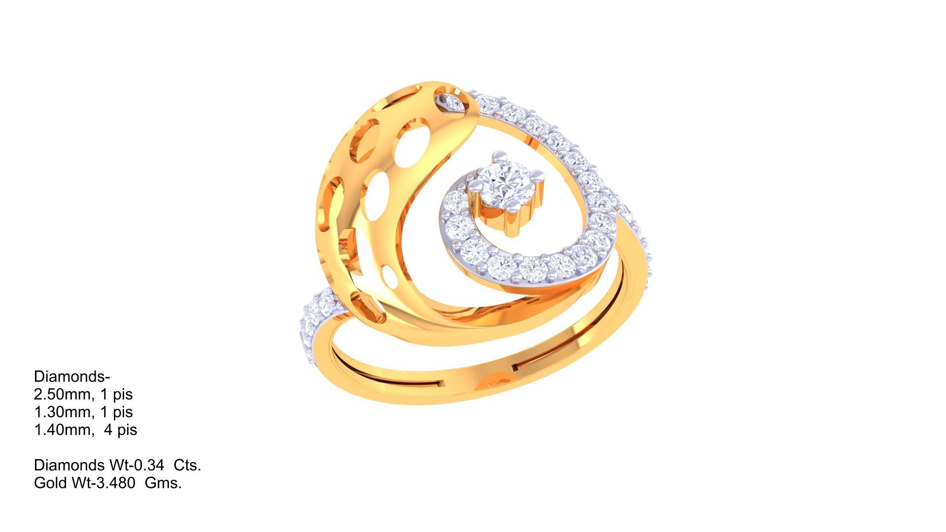 Stellar Loop Artistic Designer Ring