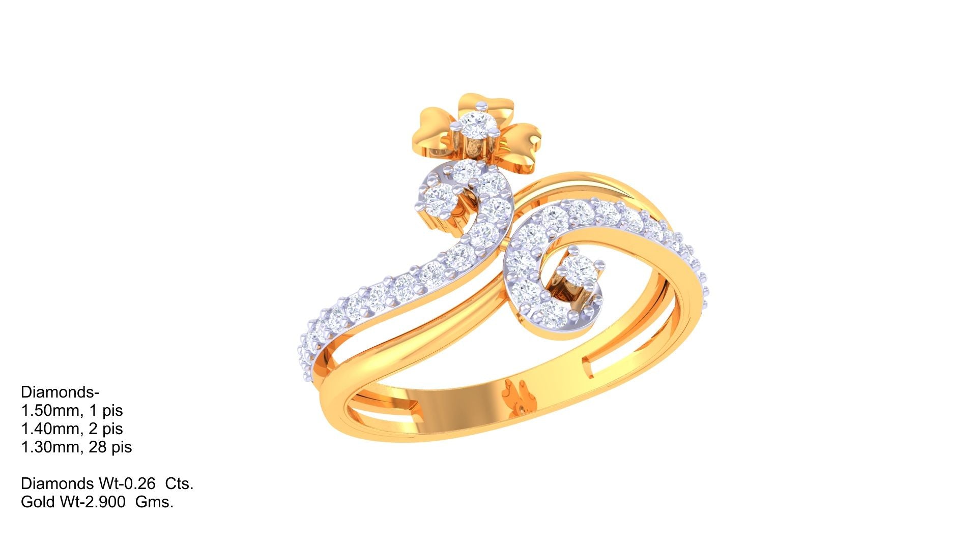 Enchanted Bloom Swirl Band Ring