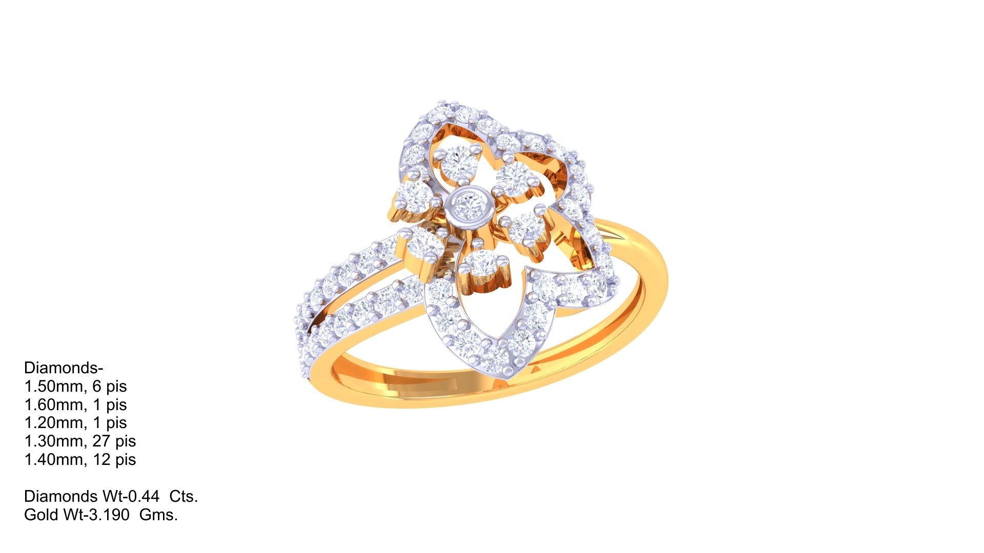 Diamond Blossom Luxe Statement Ring