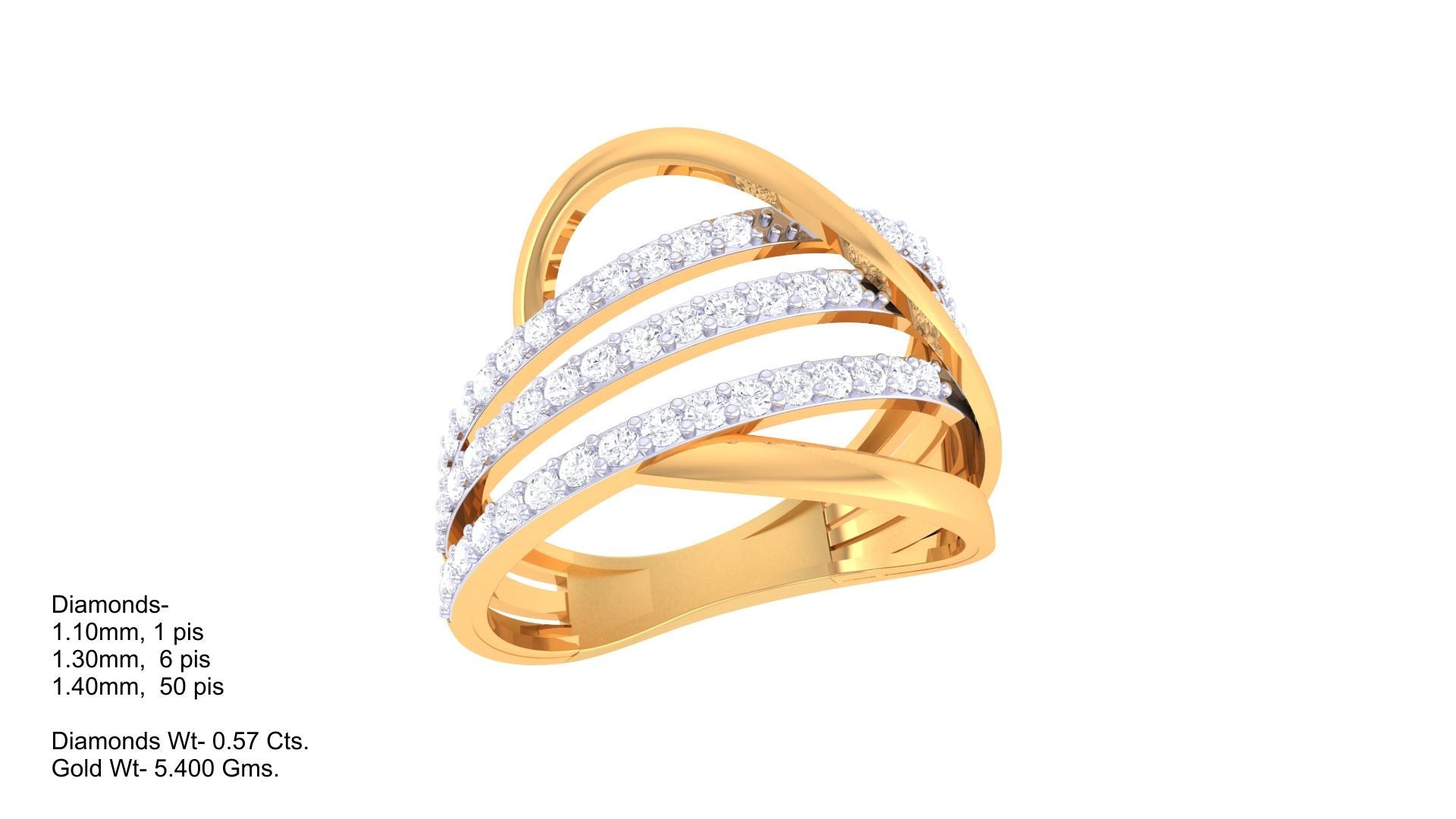 Strata Luxe Diamond Ribbon Ring