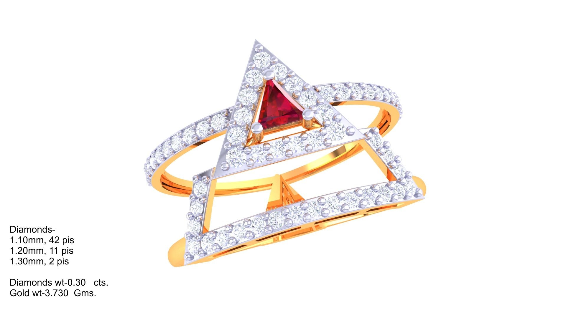 Triangular Luxe Statement Band Ring