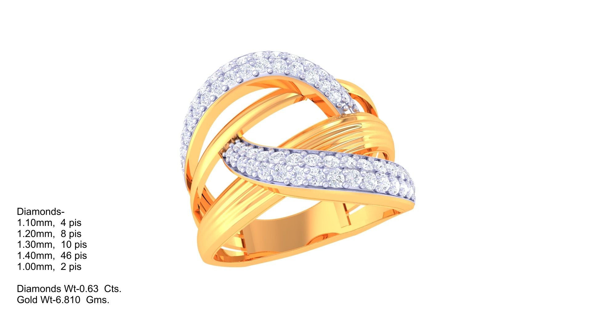 Shimmering Entwine Harmony Band Ring