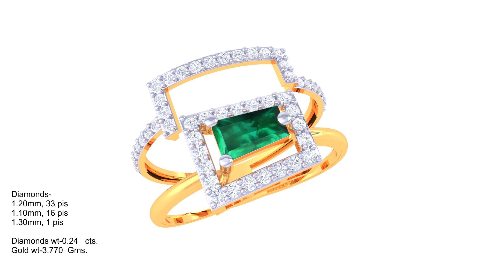 Enchanted Green Radiance Band Ring