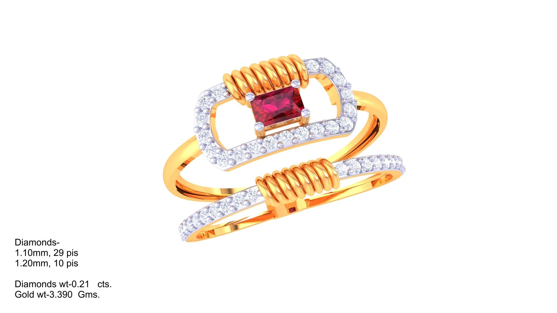 Regal Ruby Diamond Halo Ring