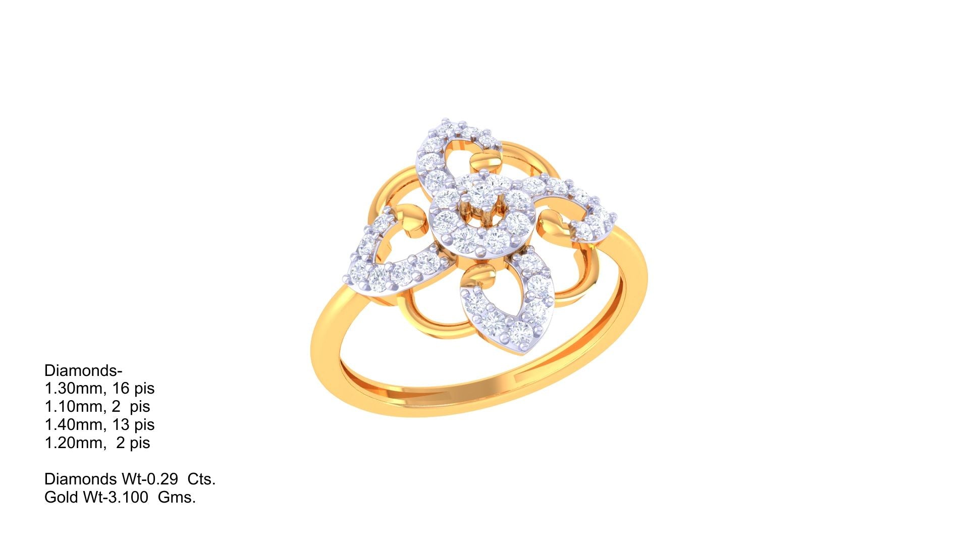 Symphony Sparkle Motif Accent Ring