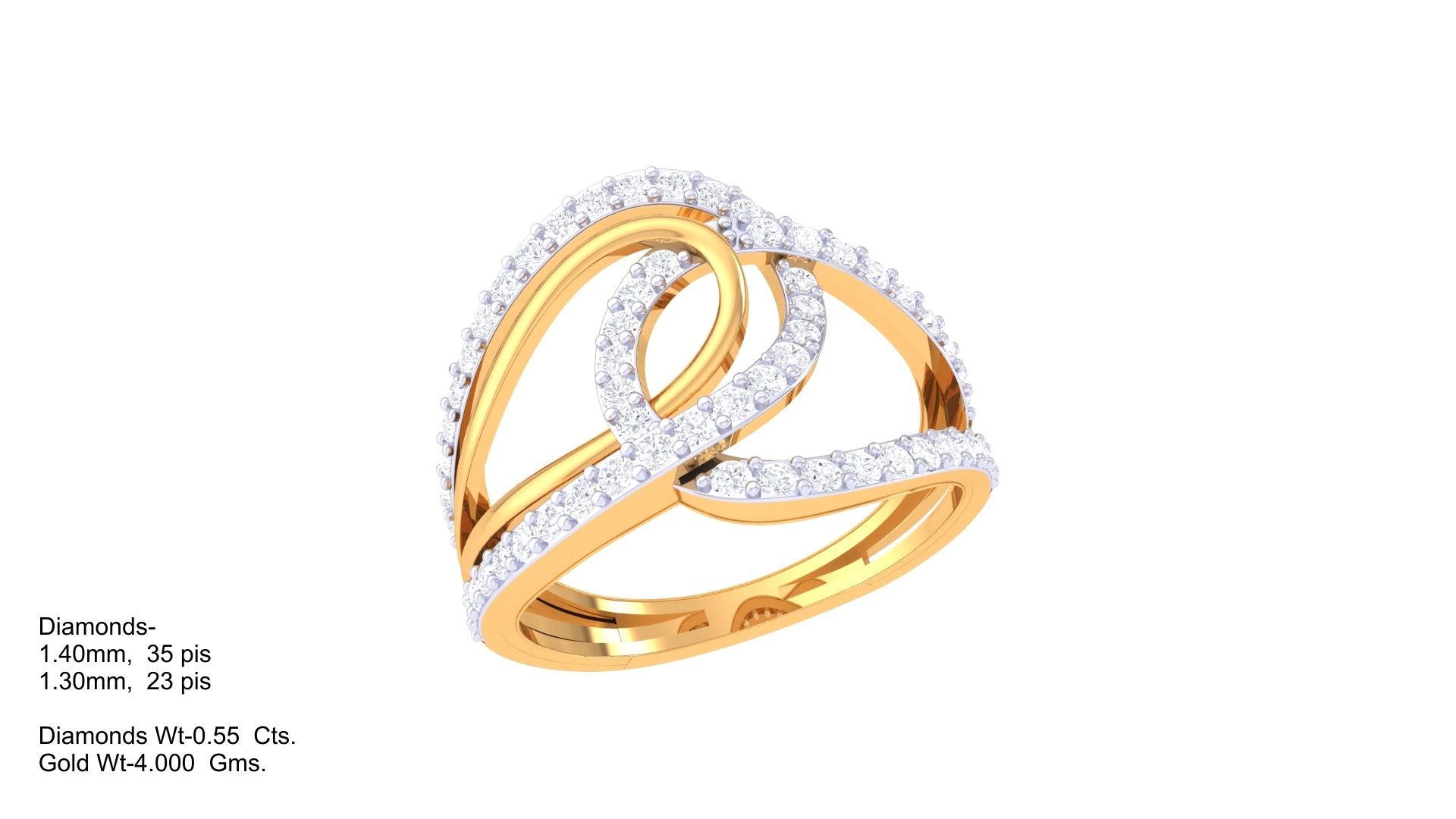 Twining Elan Diamond Aura Ring