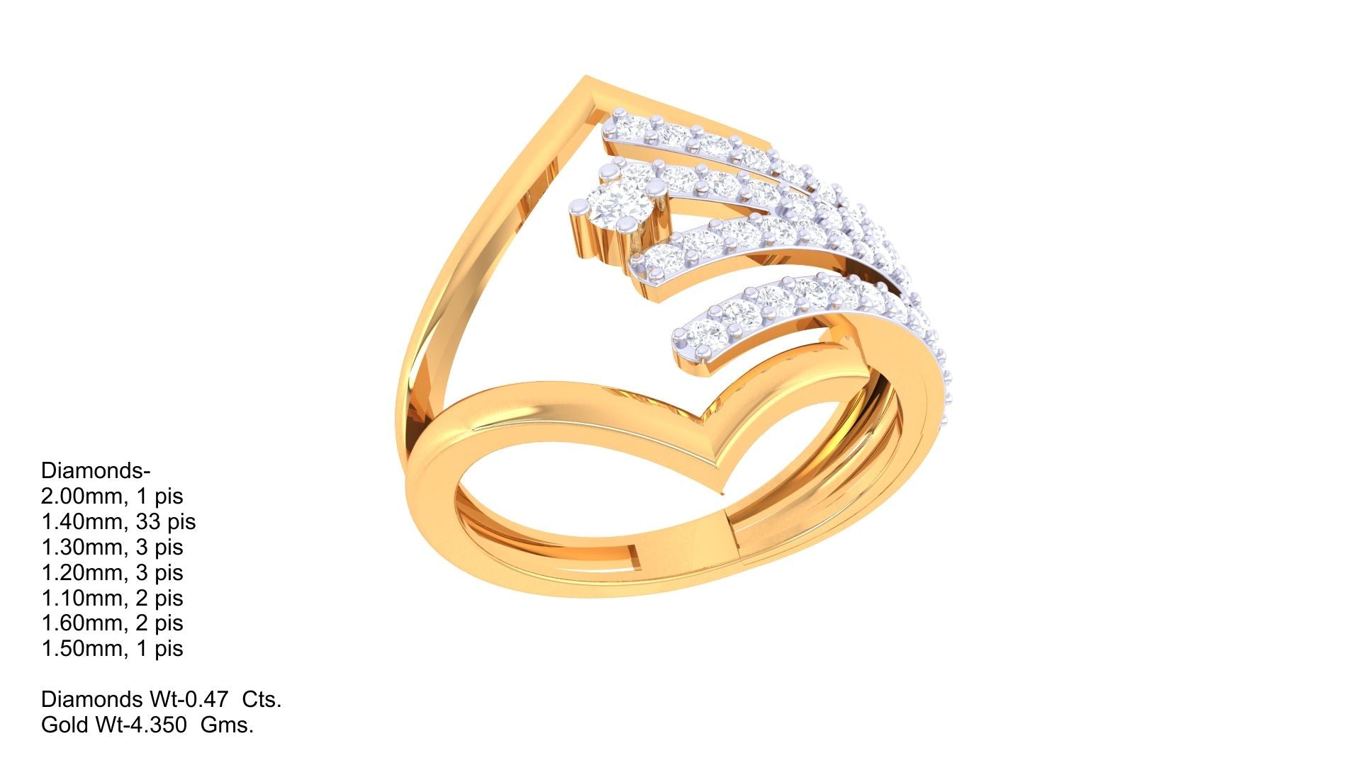 Waves of Devotion Gold Ring