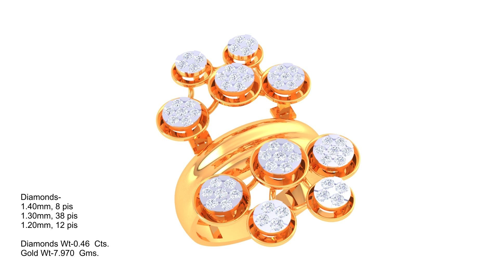 Radiant Orb Cluster Statement Ring