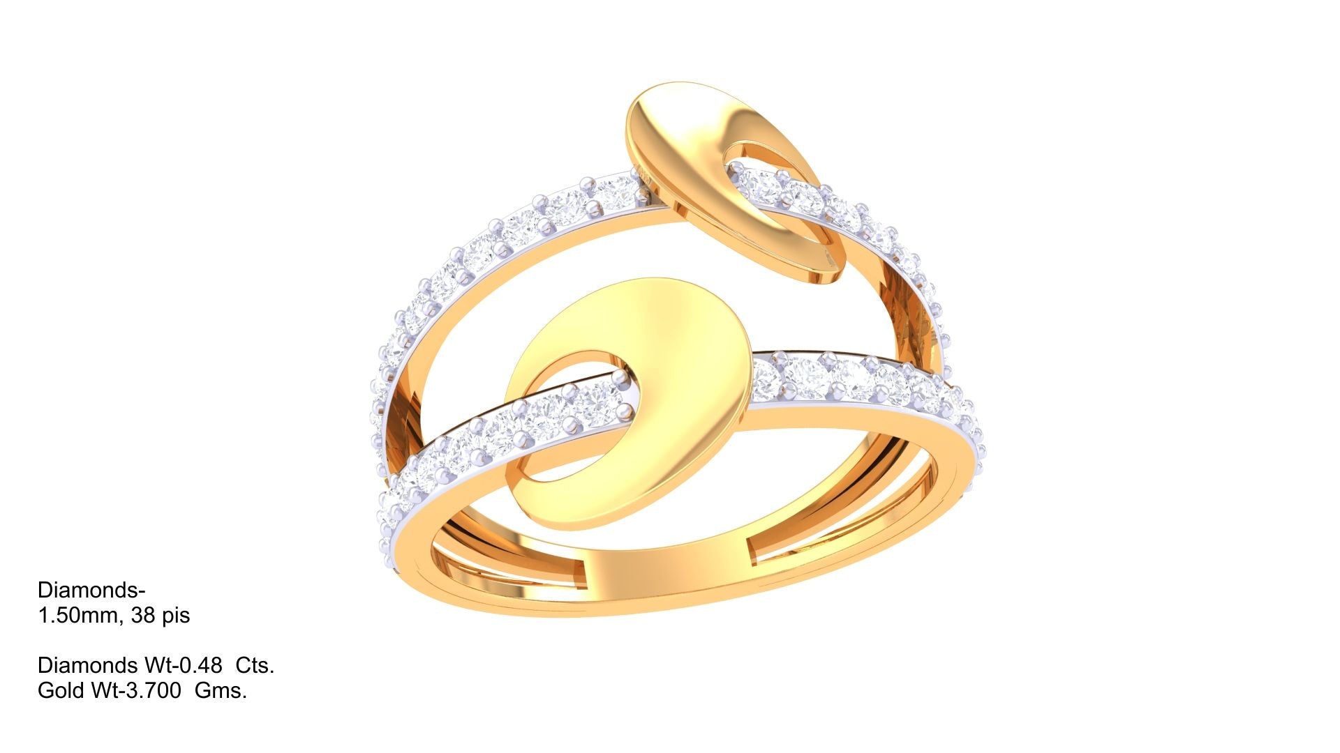 Glissade Gleam Twin Band Ring