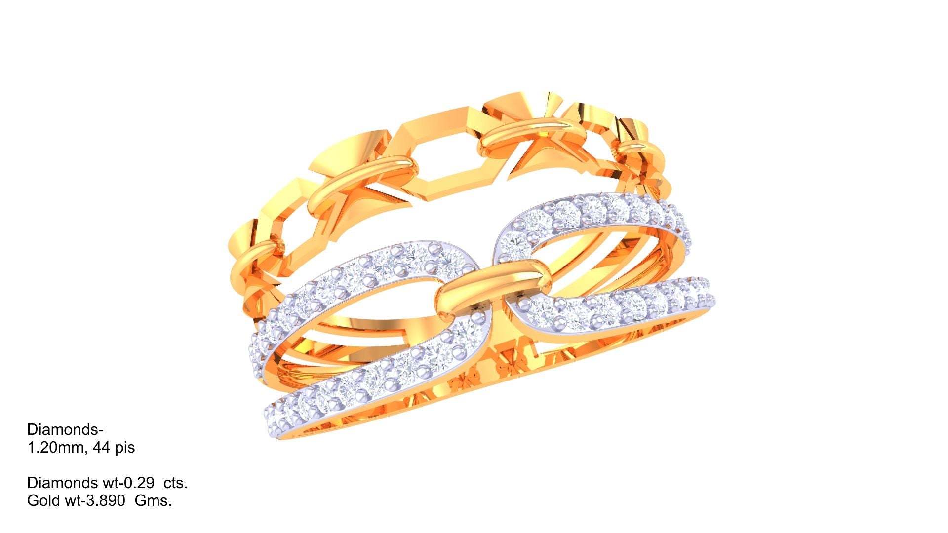 Triple Tone Classic Band Ring